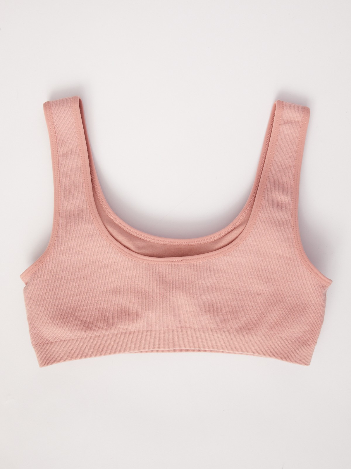 Бельевой кроп-топ на широких бретелях