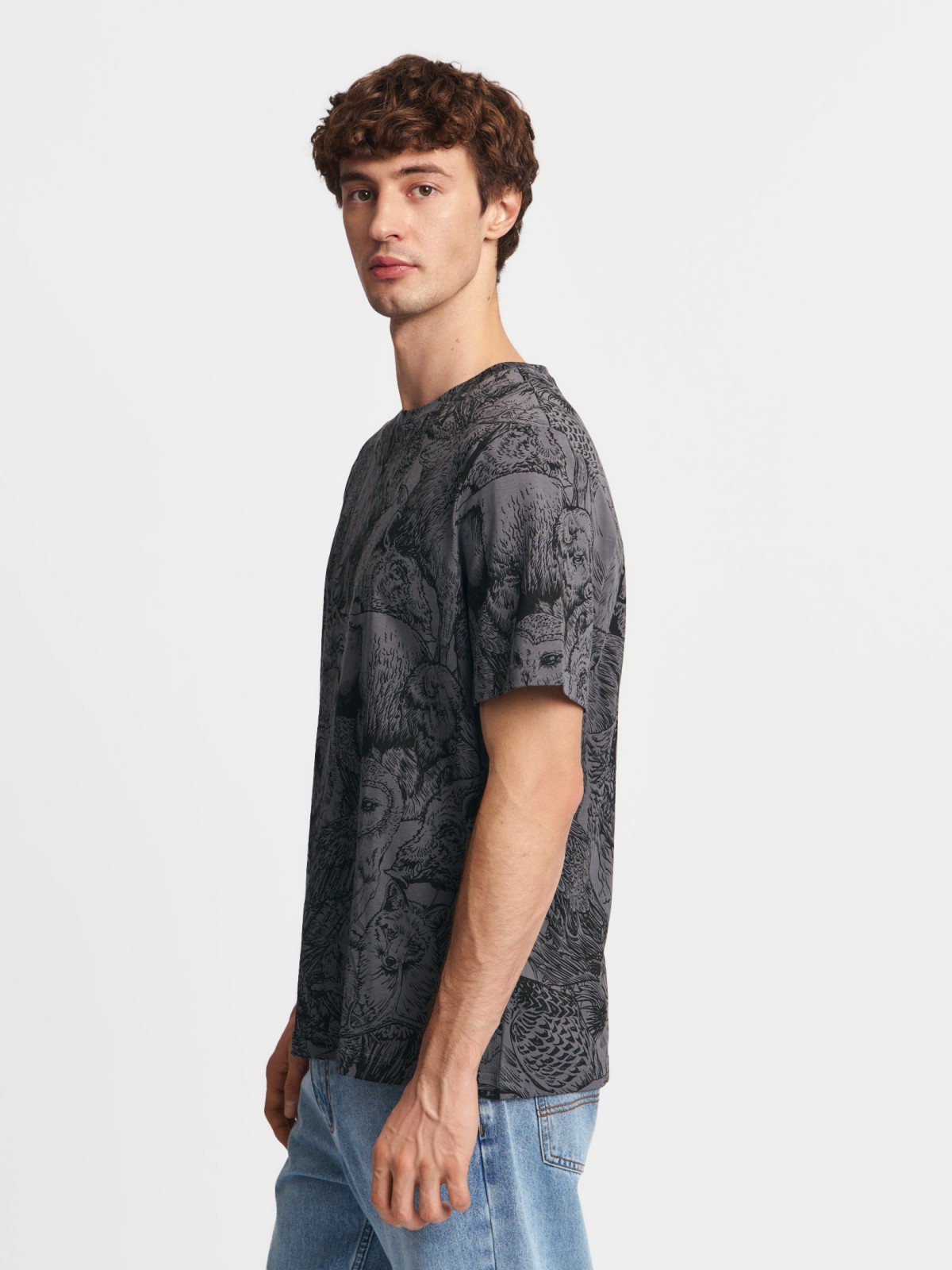 Футболка из хлопка с принтом