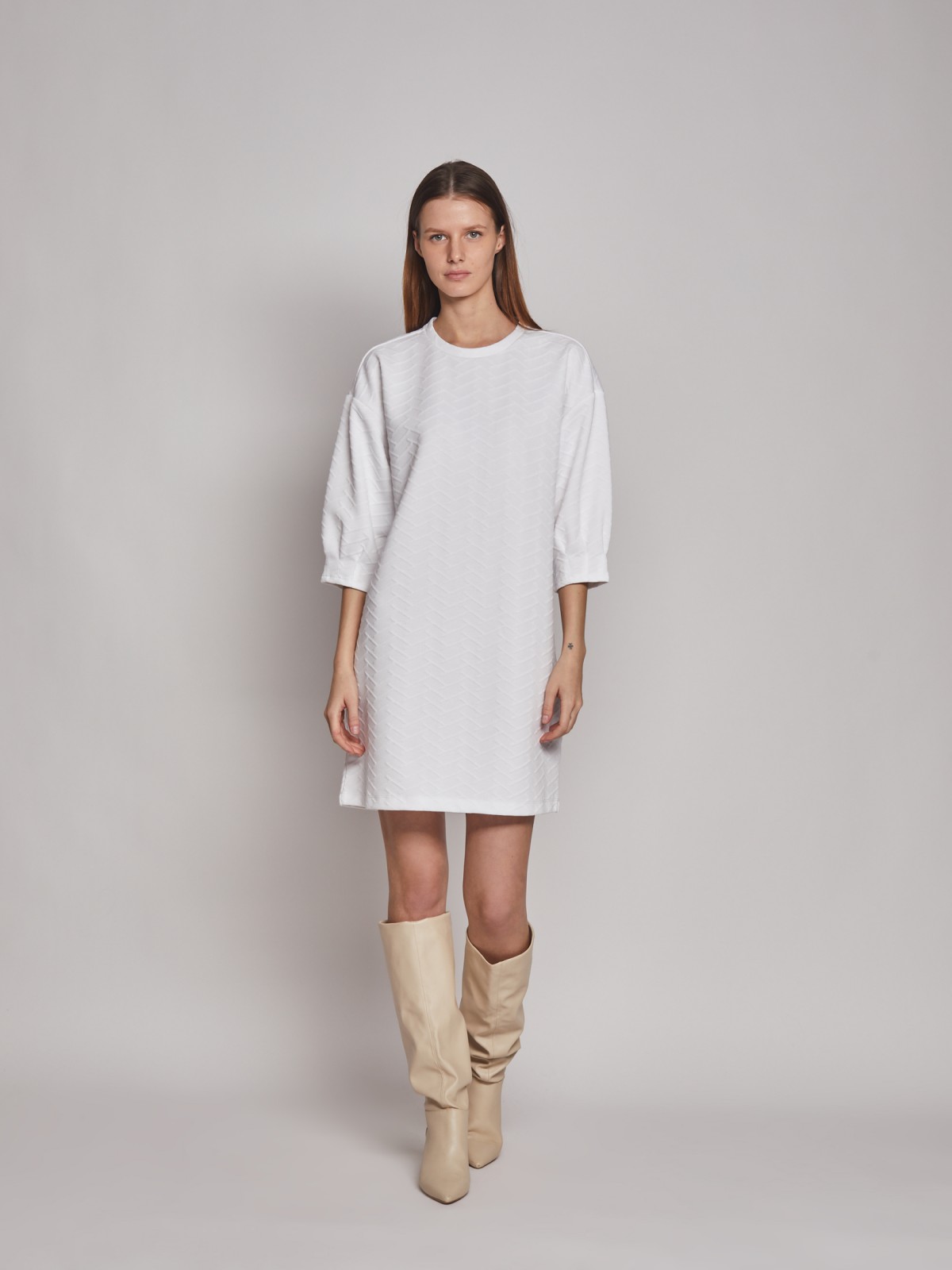 Платье кроеное zolla 02312819F083, цвет белый, размер XS - фото 2