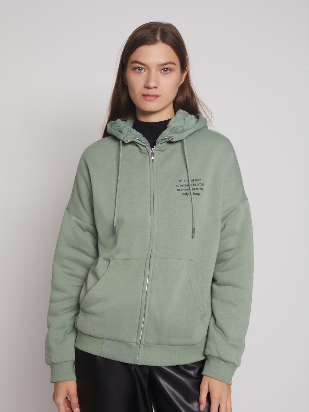 Утеплённая толстовка с капюшоном