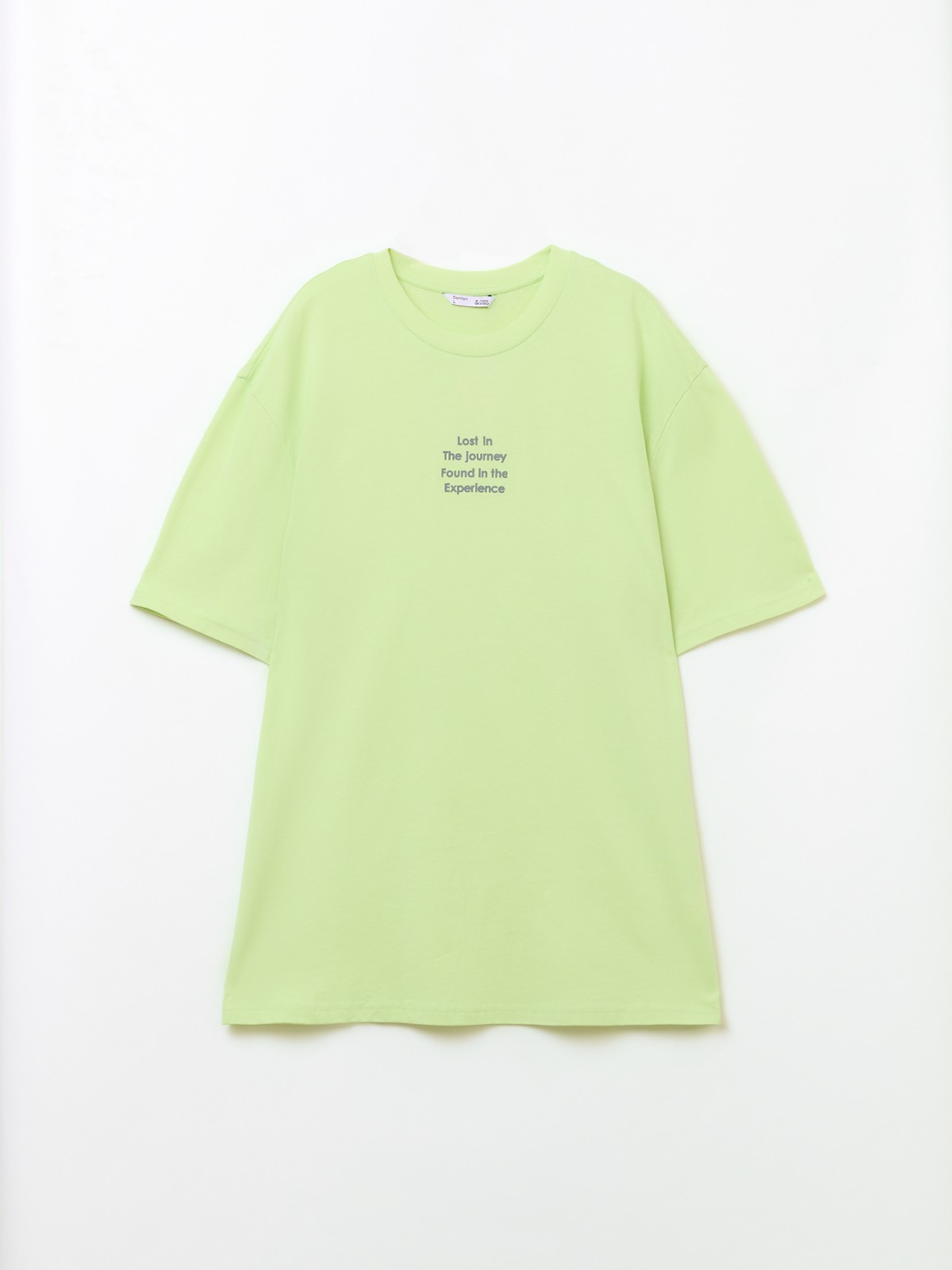 Футболка из хлопка с принтом-надписью