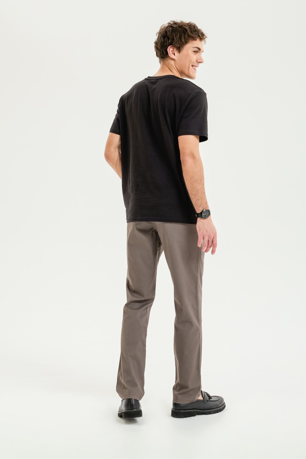 Брюки прямого силуэта из хлопка