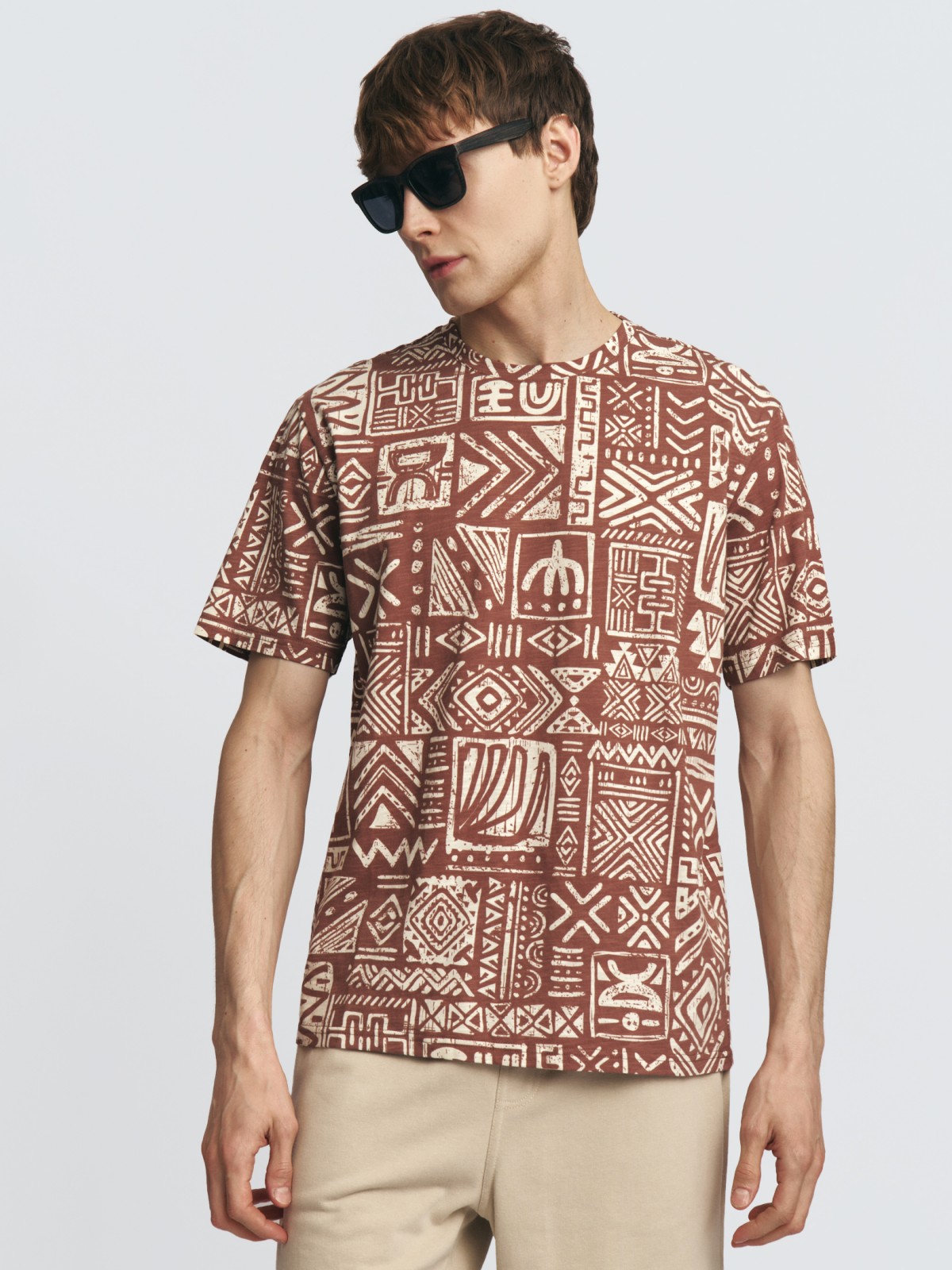 Футболка из хлопка с принтом