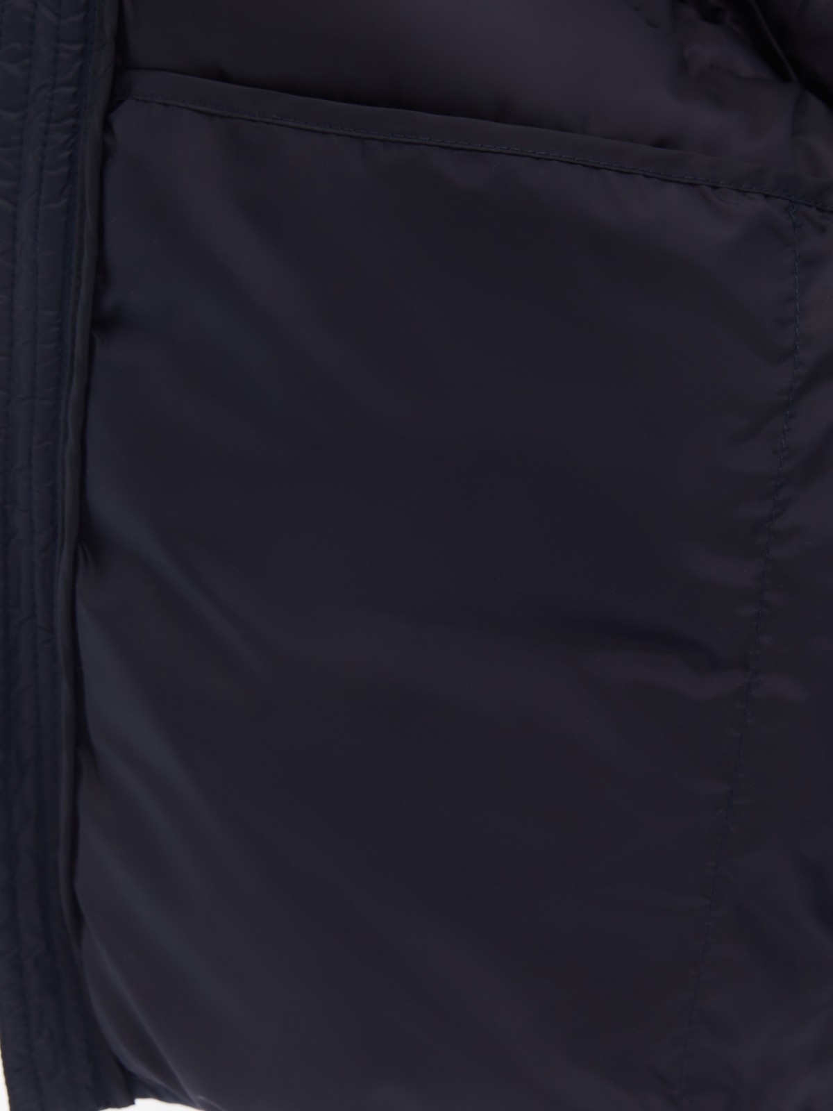 Лёгкая утеплённая стёганая куртка на молнии с капюшоном zolla 01412512N074, цвет синий, размер M - фото 5