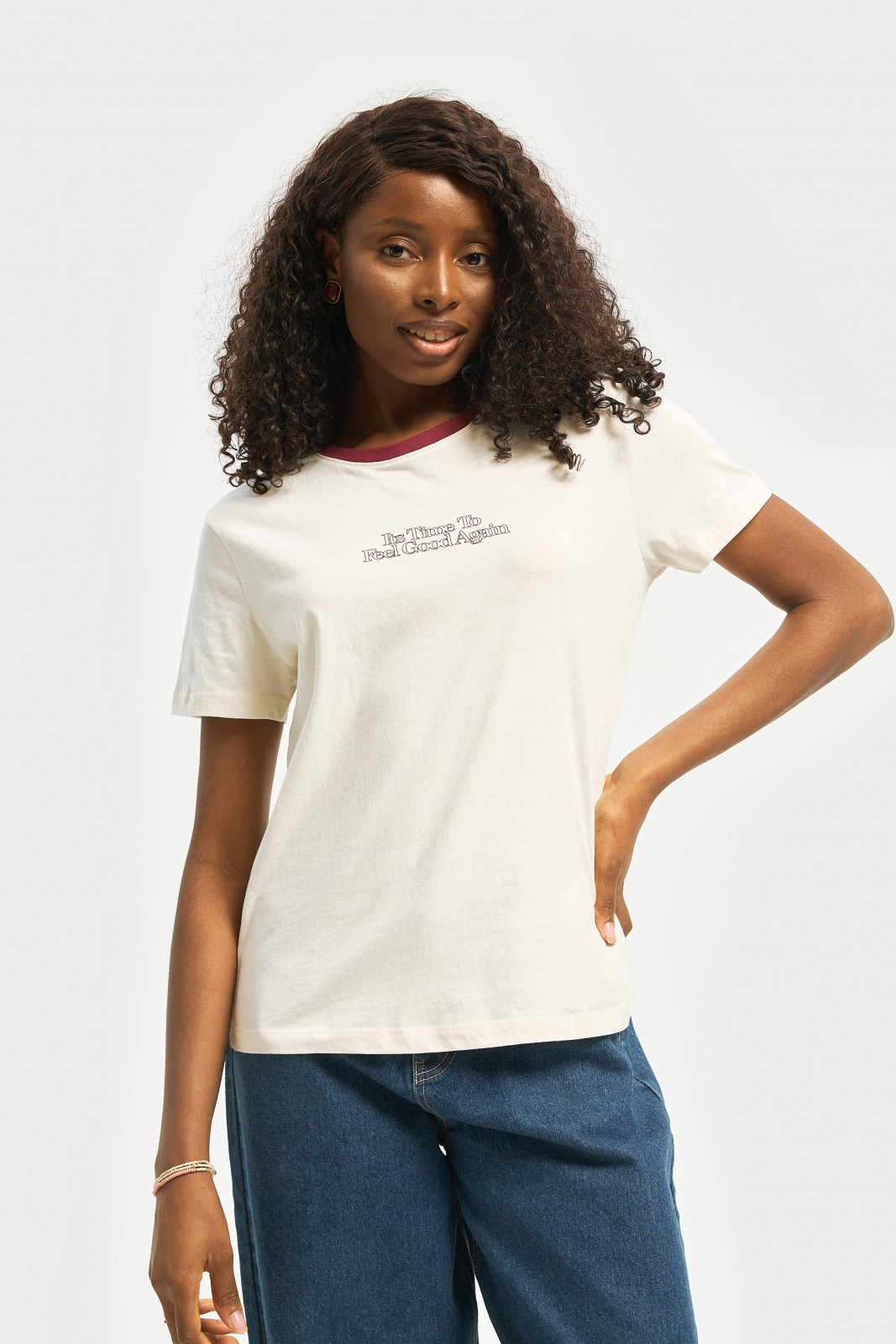 Футболка из хлопка с надписью