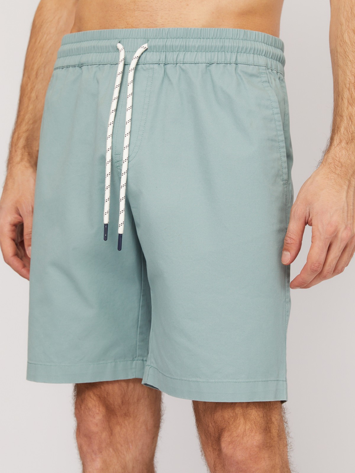 Удлинённые шорты на резинке из хлопка