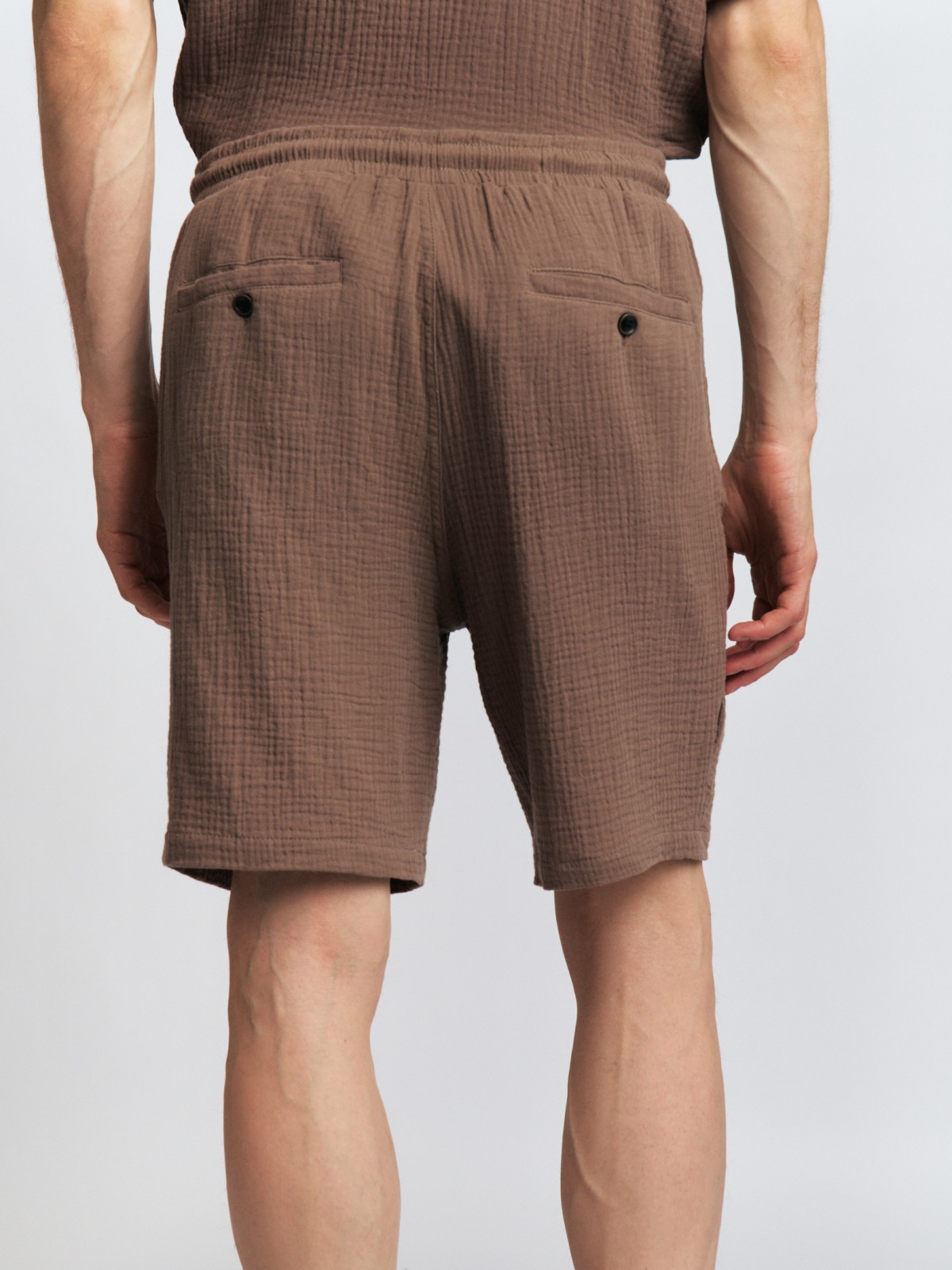 Хлопковые шорты на резинке