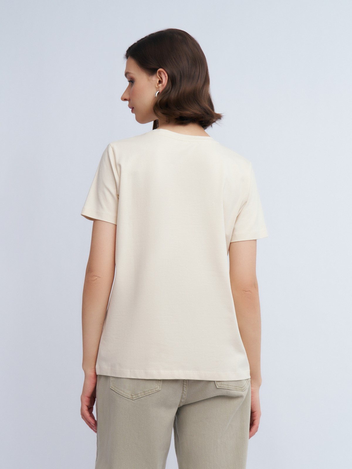 Футболка из хлопка с принтом