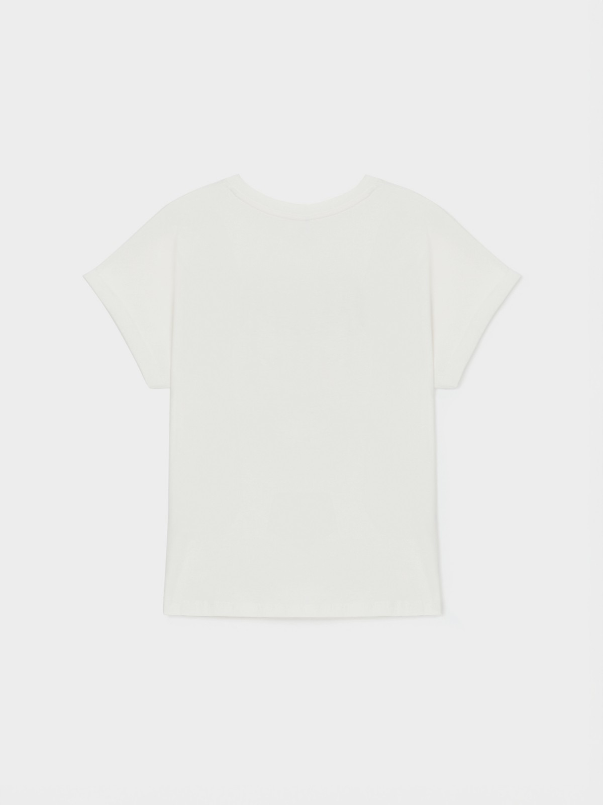 Футболка из хлопка с коротким рукавом и принтом