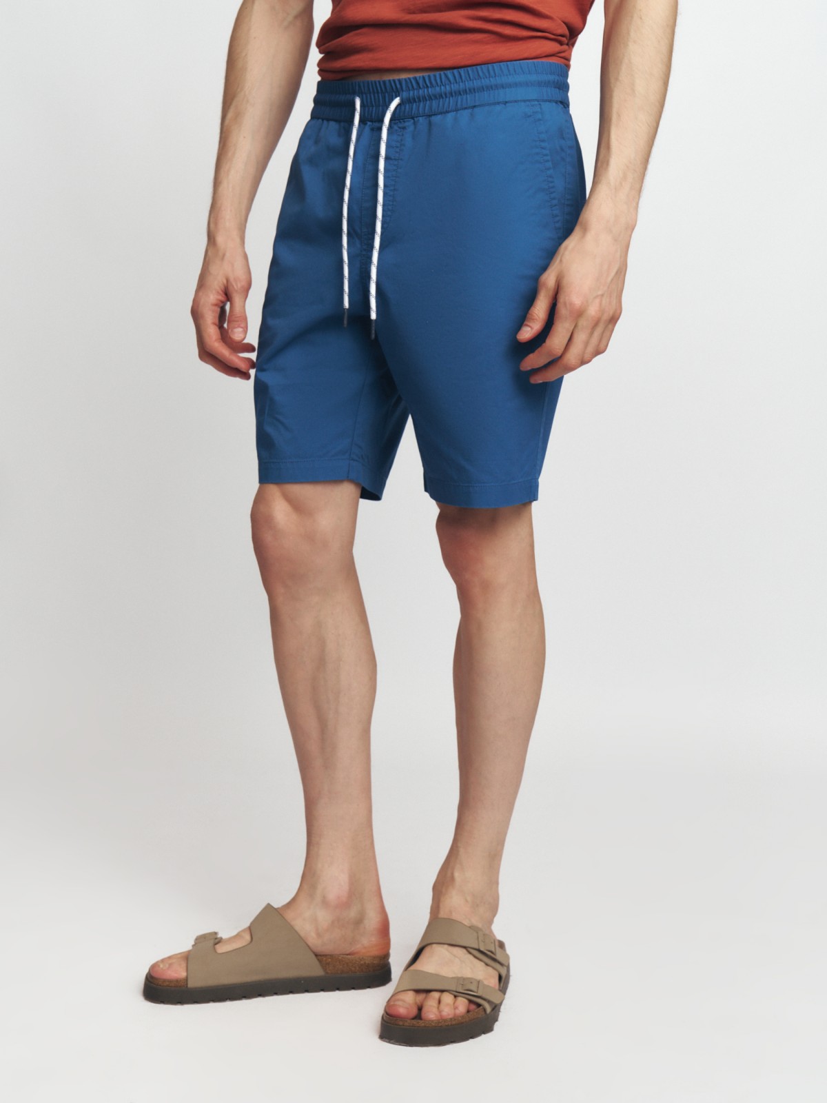 Удлинённые шорты на резинке из хлопка