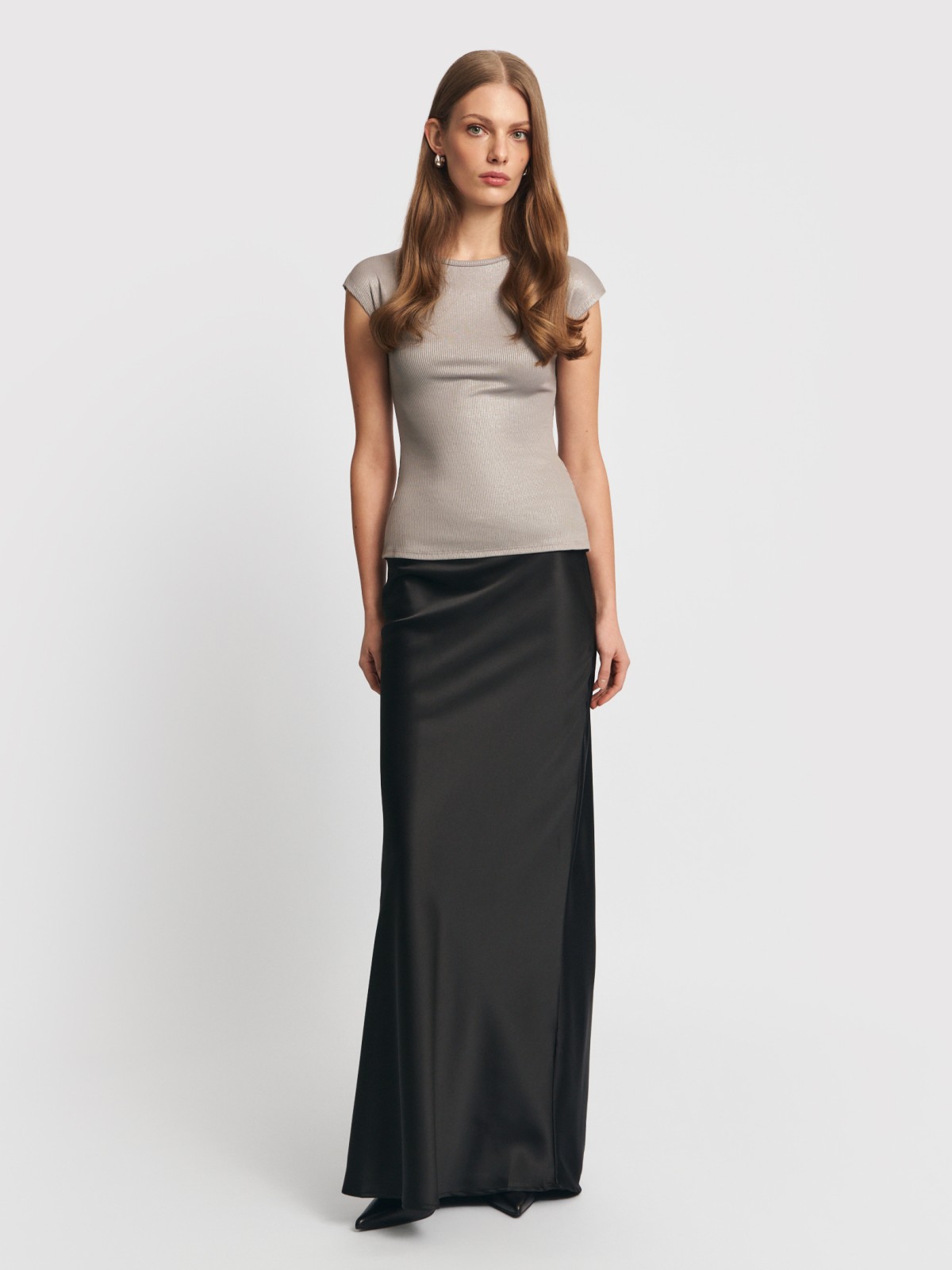 Топ из блестящей ткани