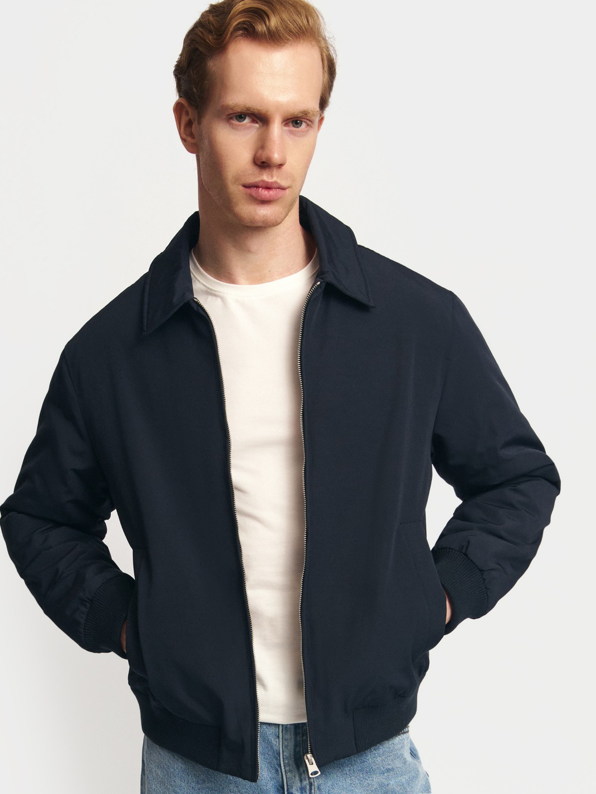 Тёплая куртка-бомбер на синтепоне