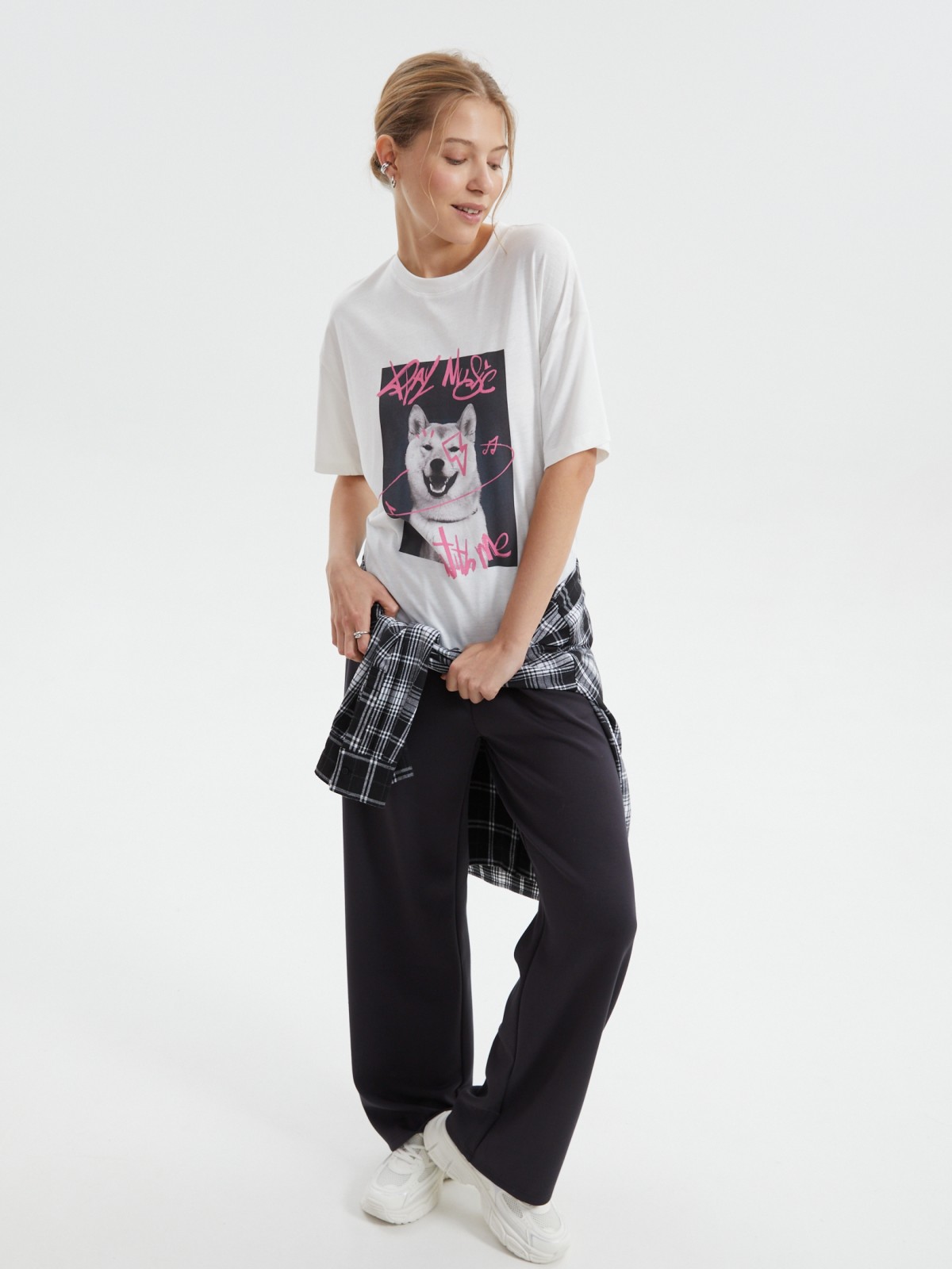 Футболка оверсайз с принтом