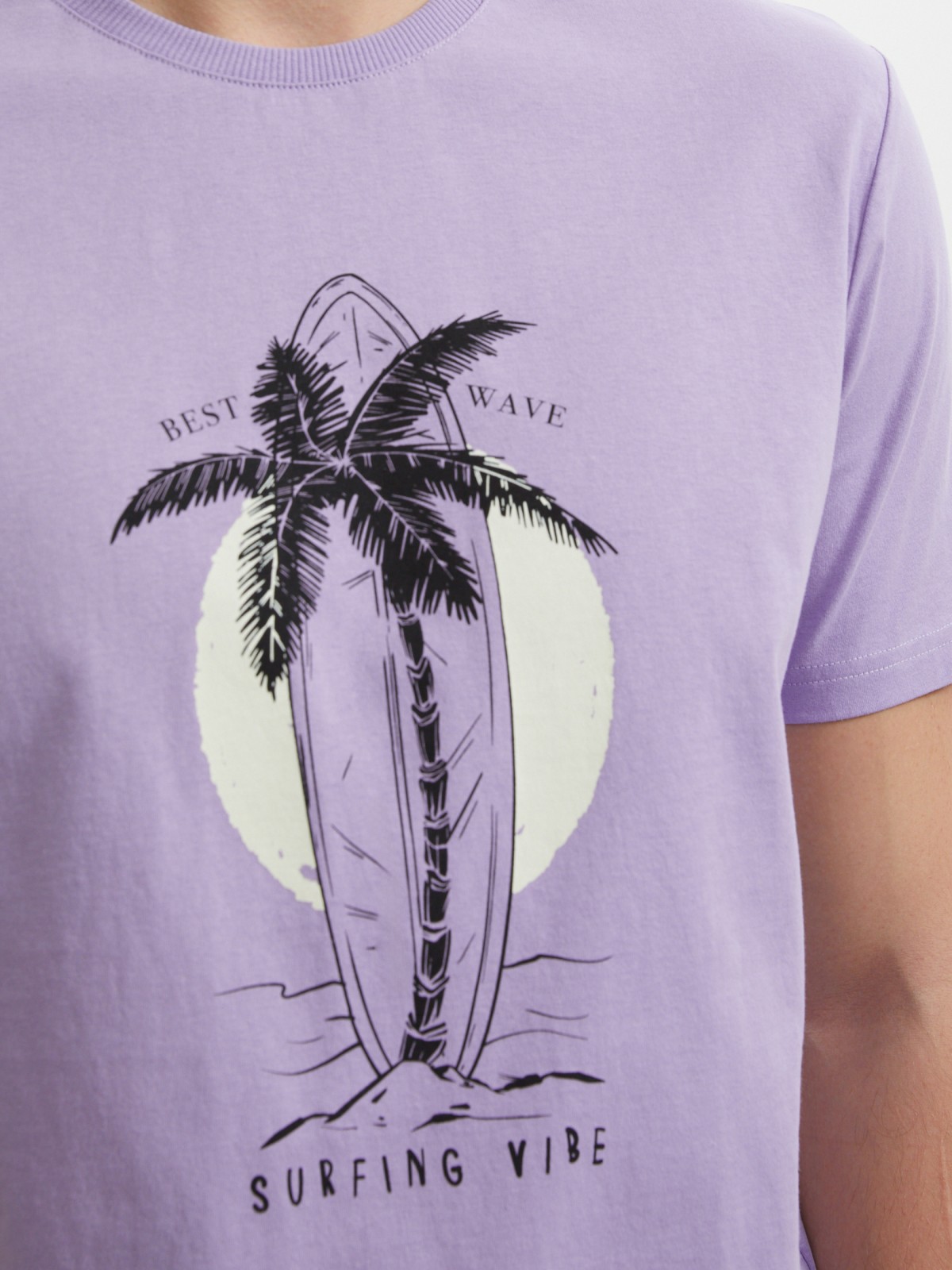 Футболка из хлопка с принтом