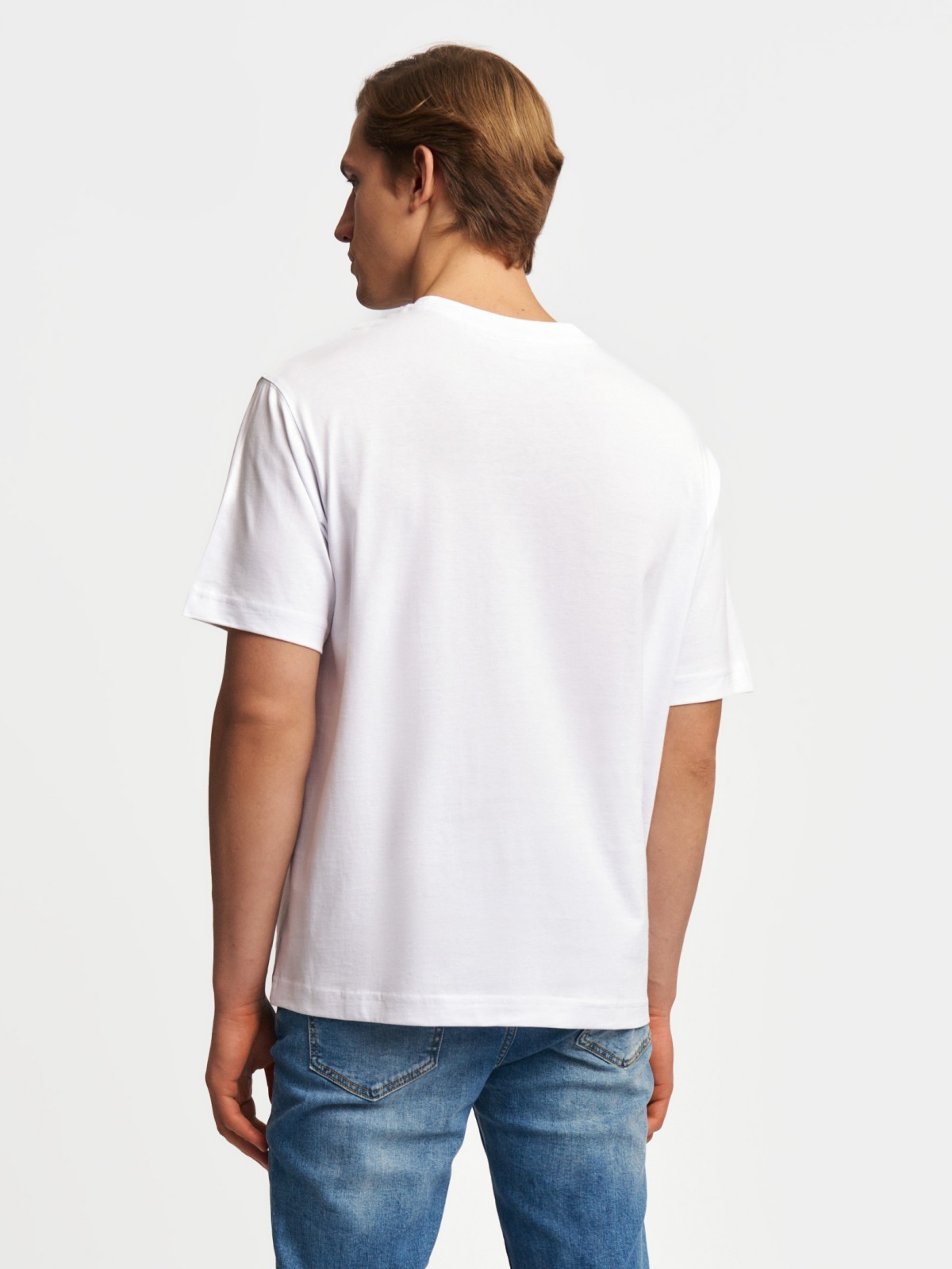 Футболка оверсайз из хлопка с принтом