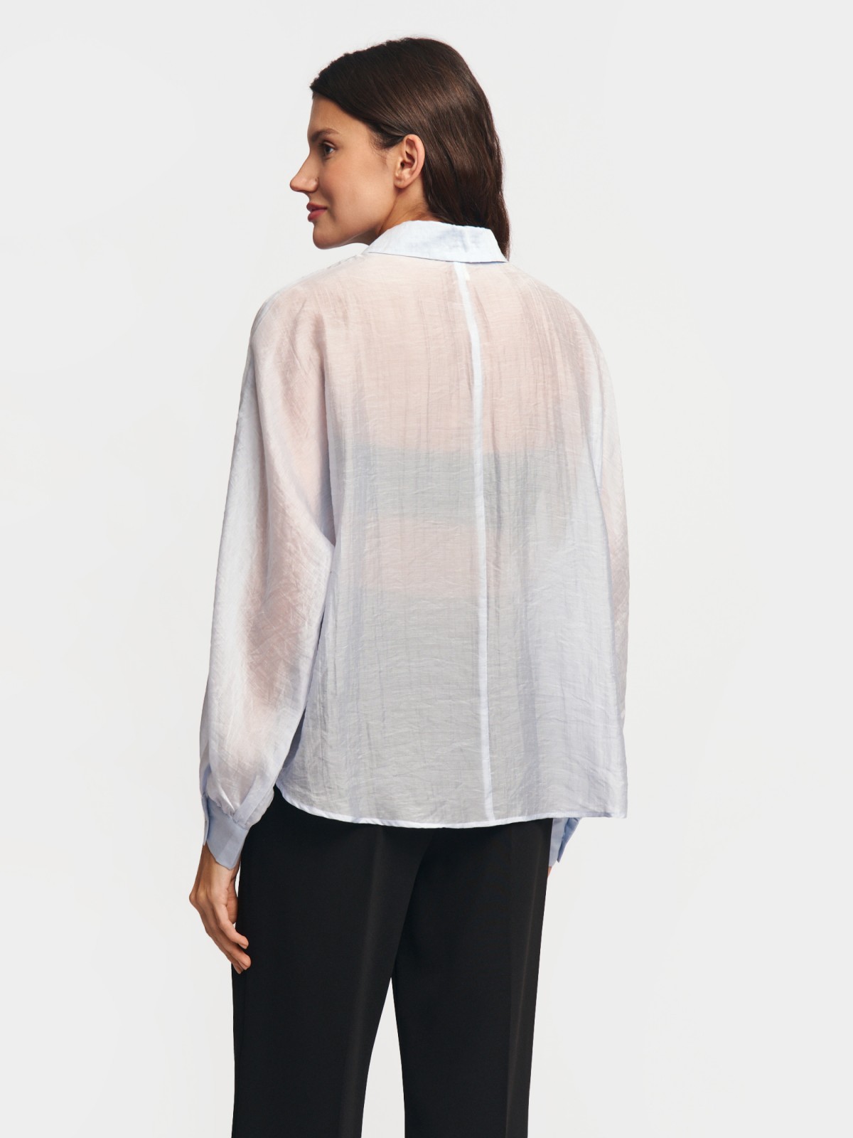 Полупрозрачная рубашка оверсайз