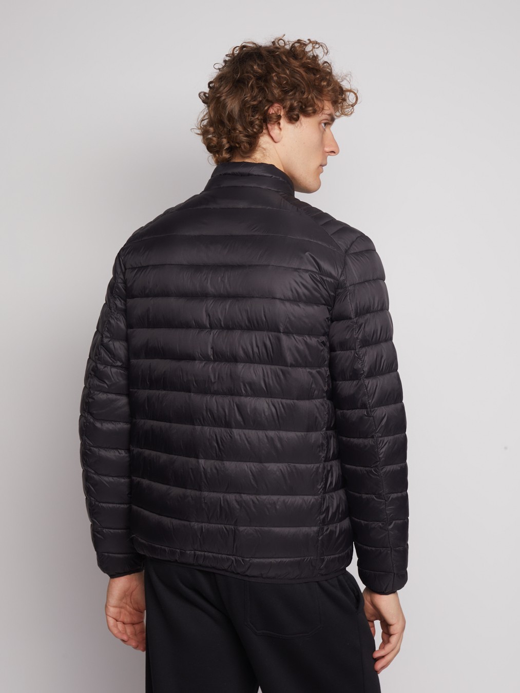 Лёгкая куртка с воротником-стойкой zolla 012335102034, цвет черный, размер S - фото 6