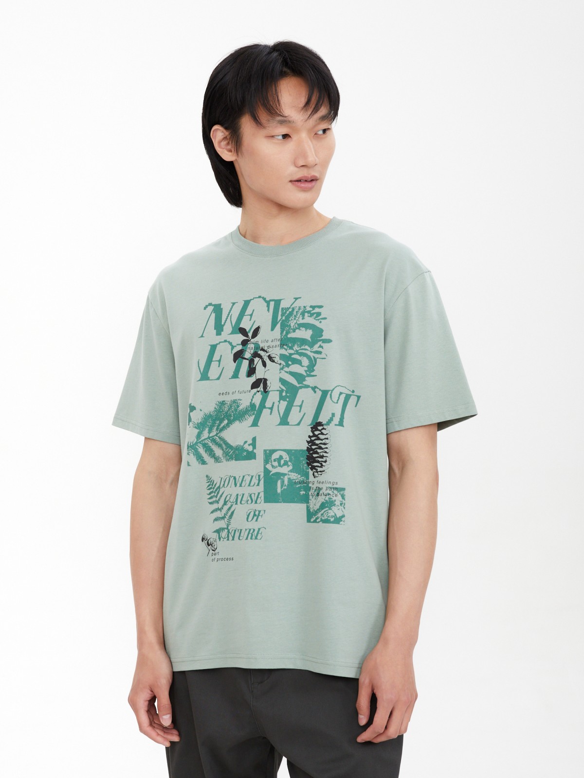 Футболка из хлопка с принтом