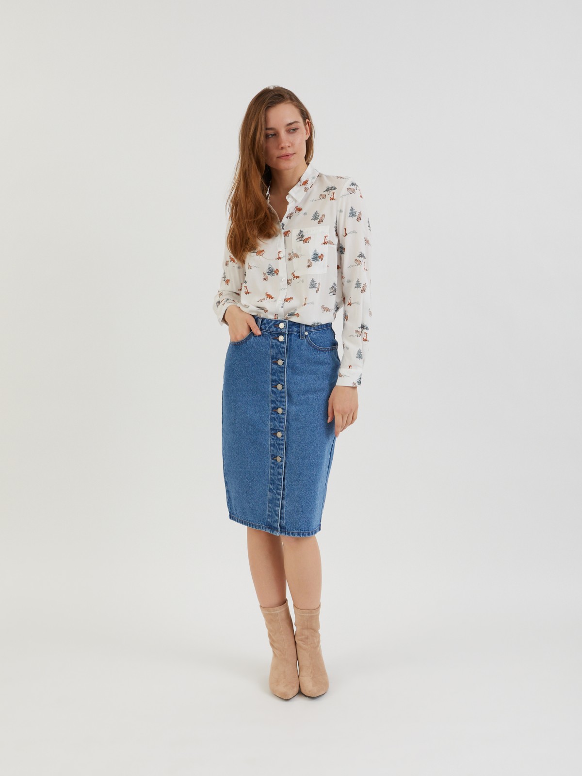 Юбка джинсовая