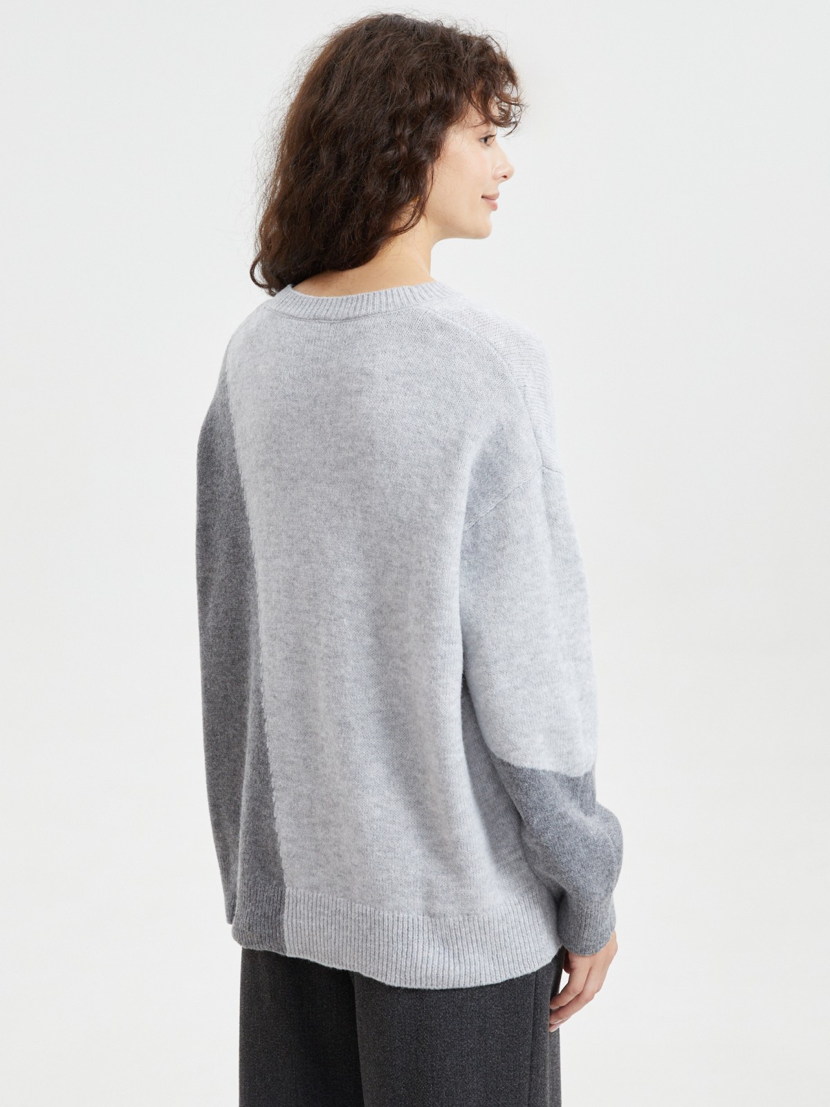 Вязаный джемпер оверсайз с шерстью