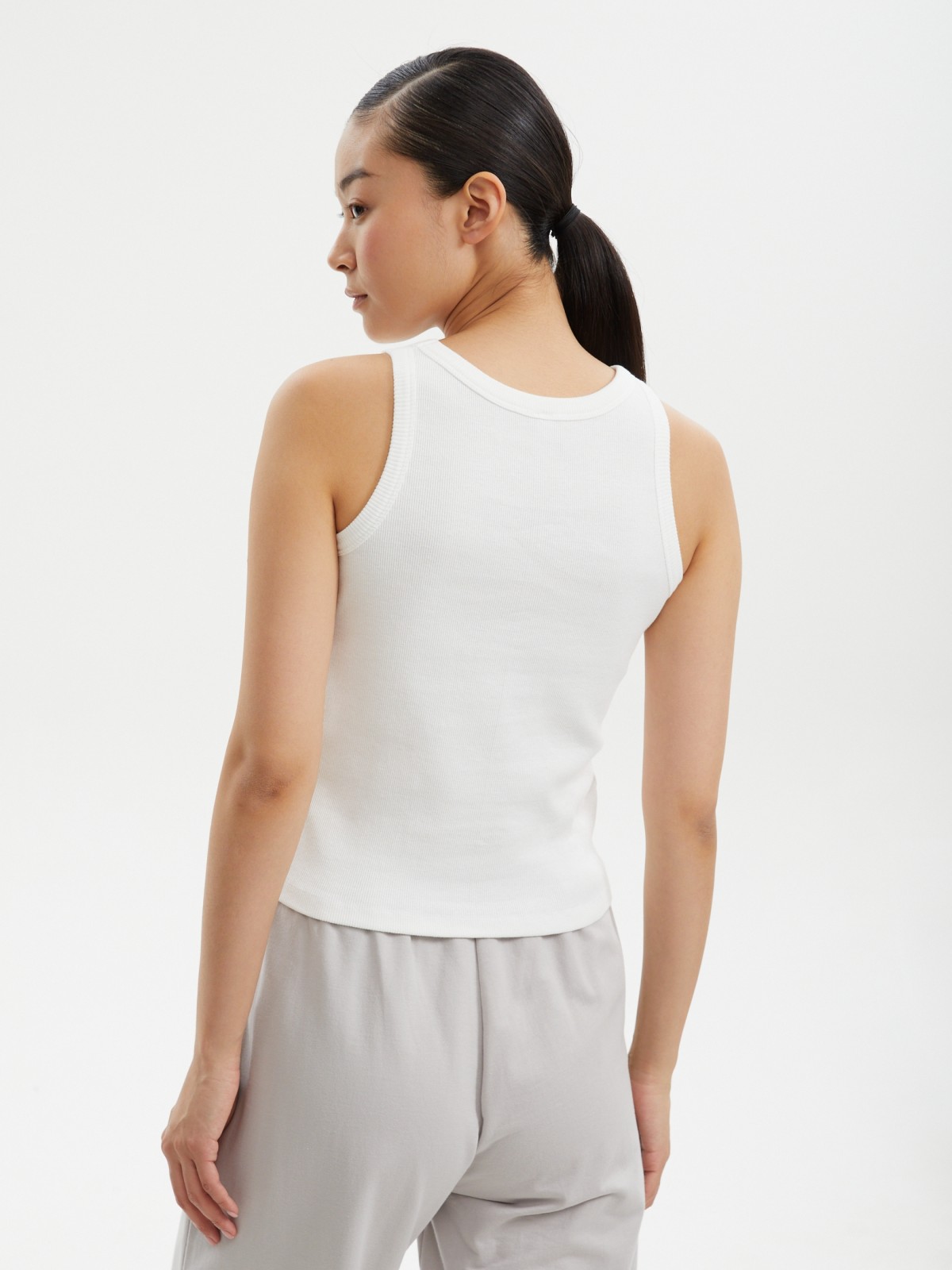 Майка-топ из хлопка без рукавов