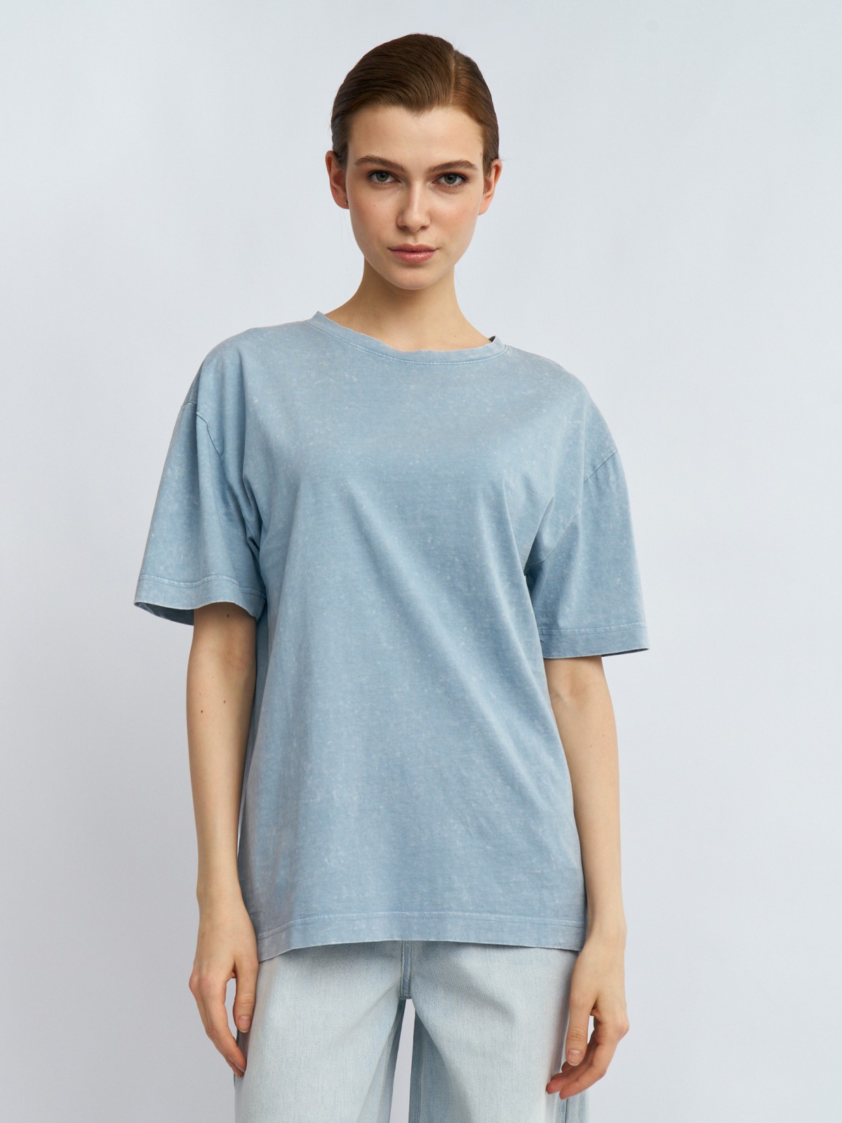 Футболка из хлопка с варёным эффектом