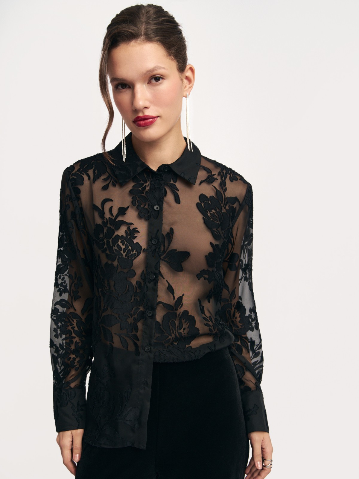 Рубашка с цветочным узором