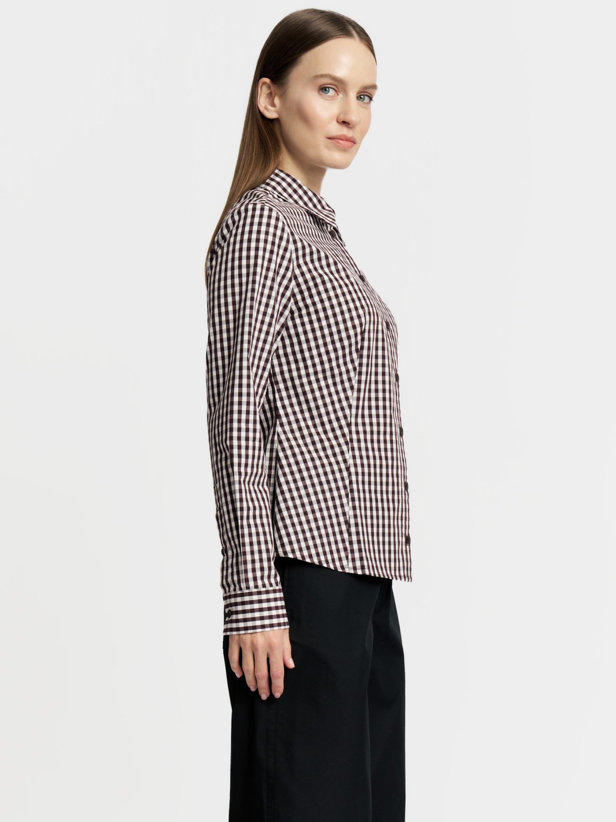 Рубашка из хлопка с акцентом на талии