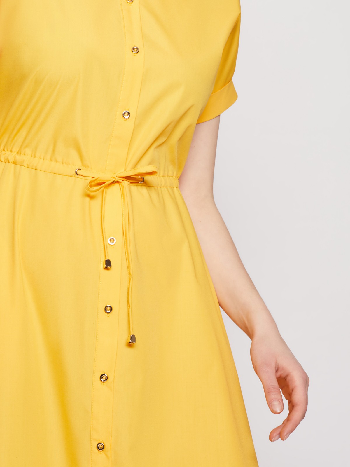 Платье zolla 022218259163, цвет желтый, размер XS - фото 4