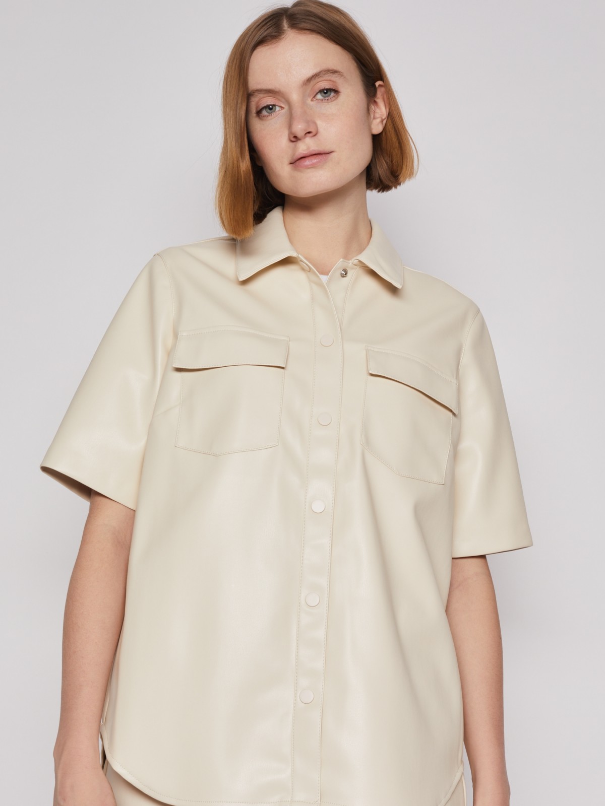 Рубашка из экокожи