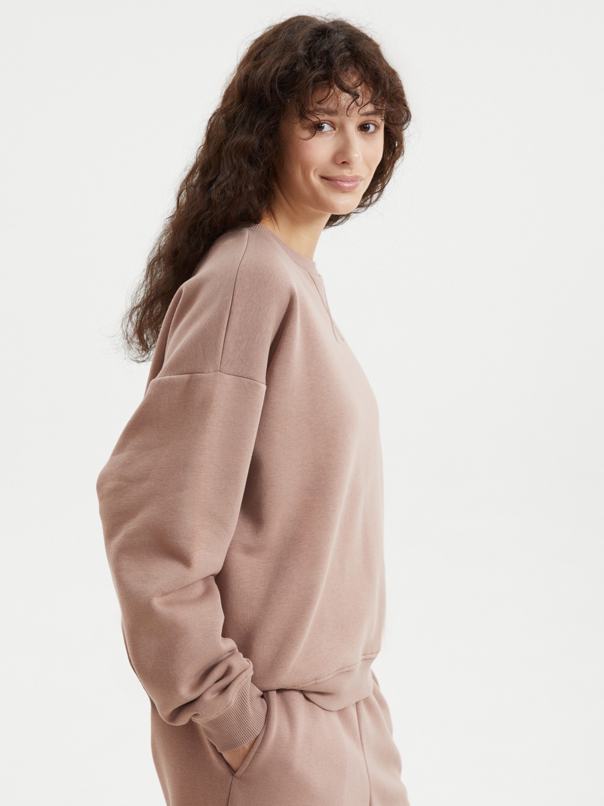 Однотонный трикотажный свитшот