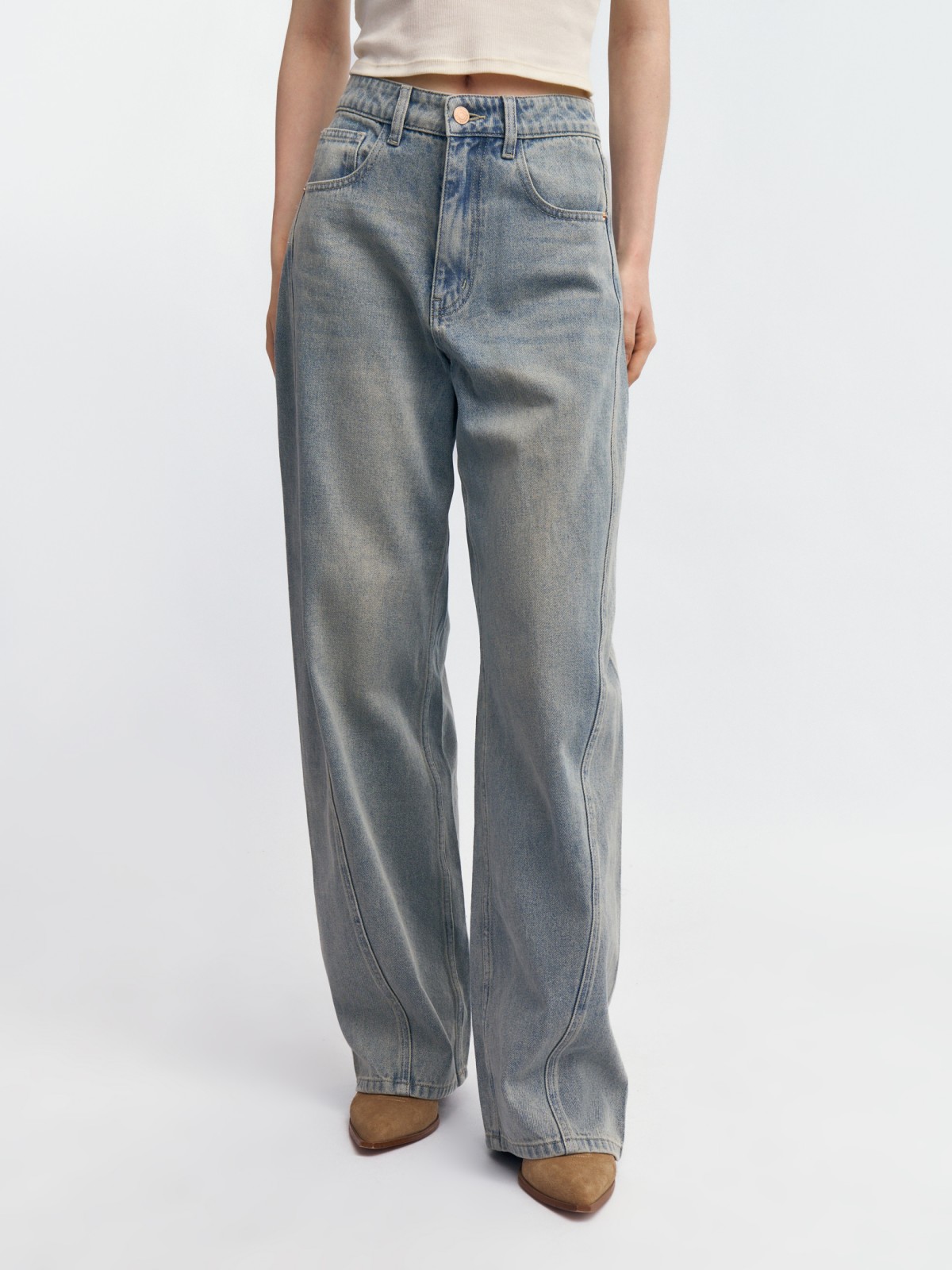 Джинсы силуэта Balloon с посадкой Loose