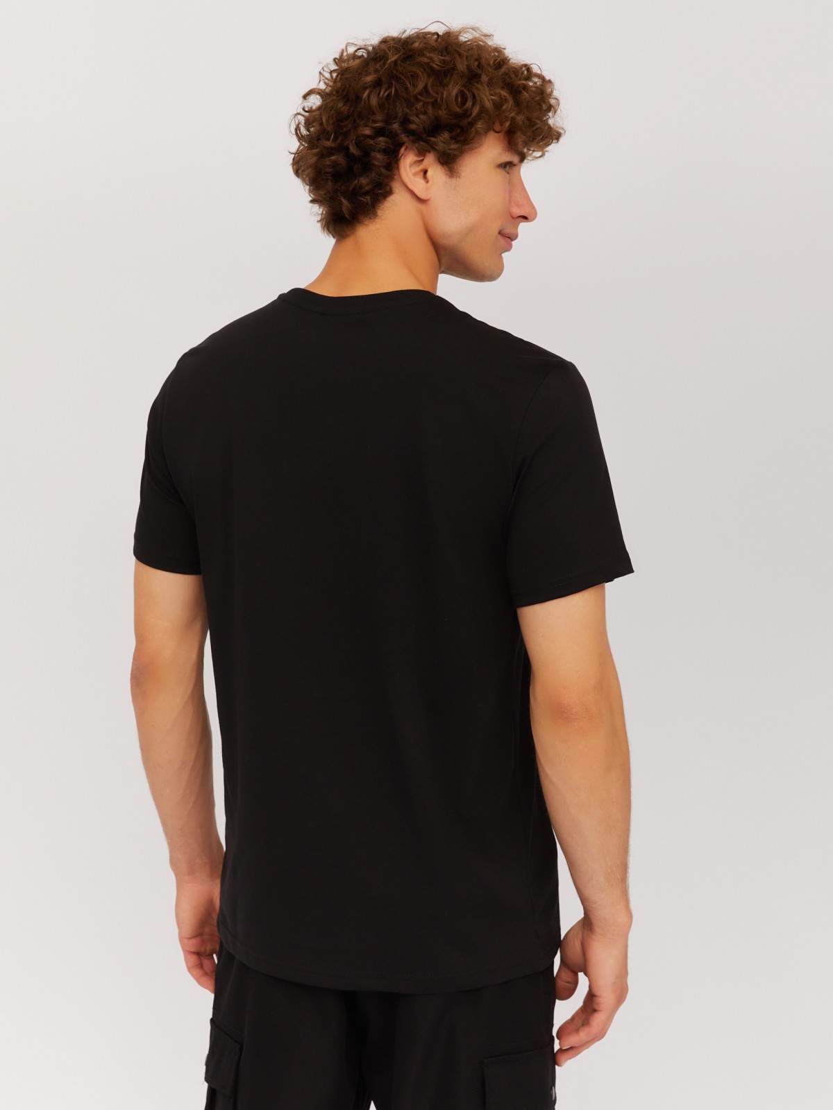 Футболка из хлопка с принтом-надписью