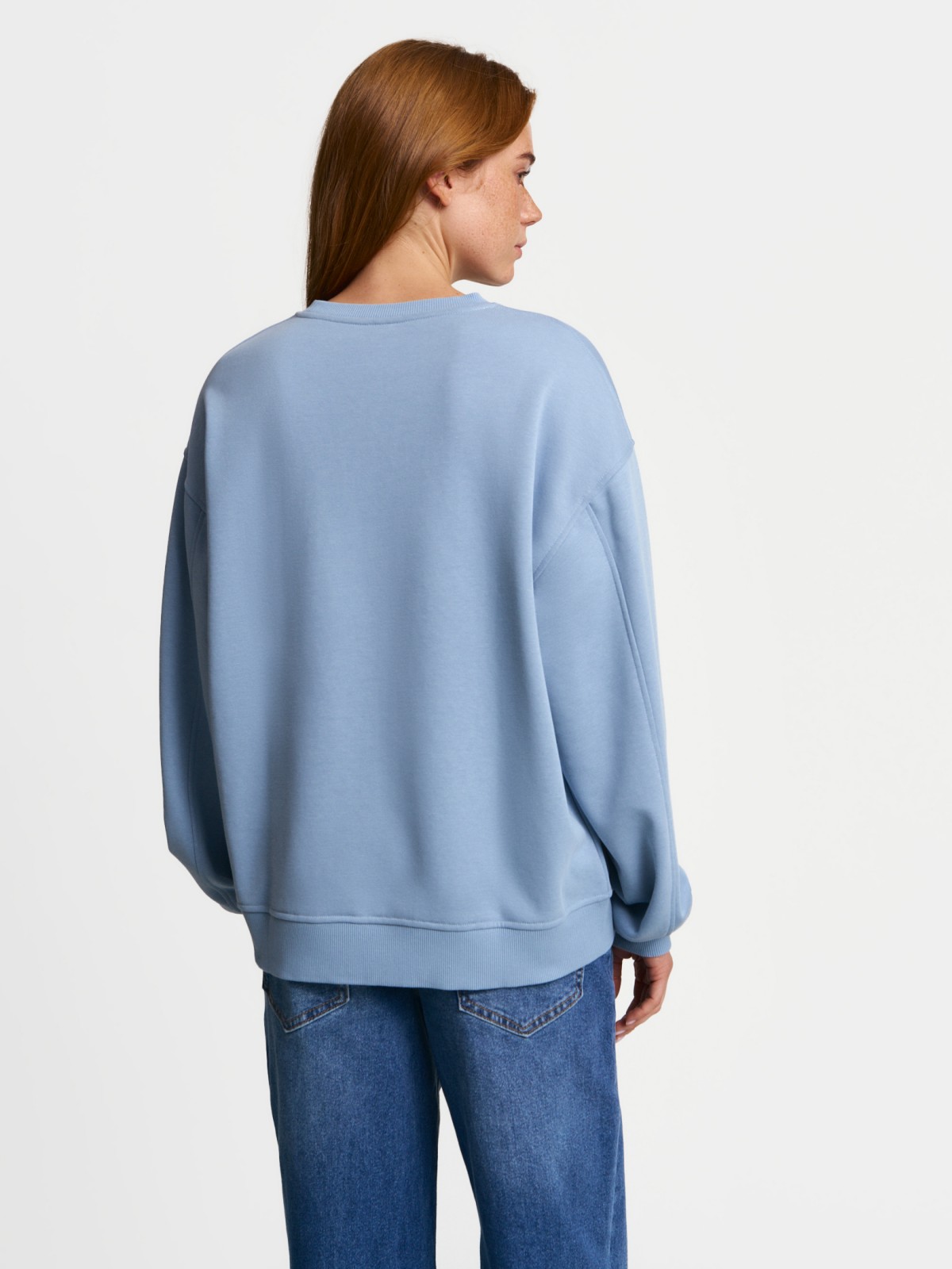 Однотонный трикотажный свитшот