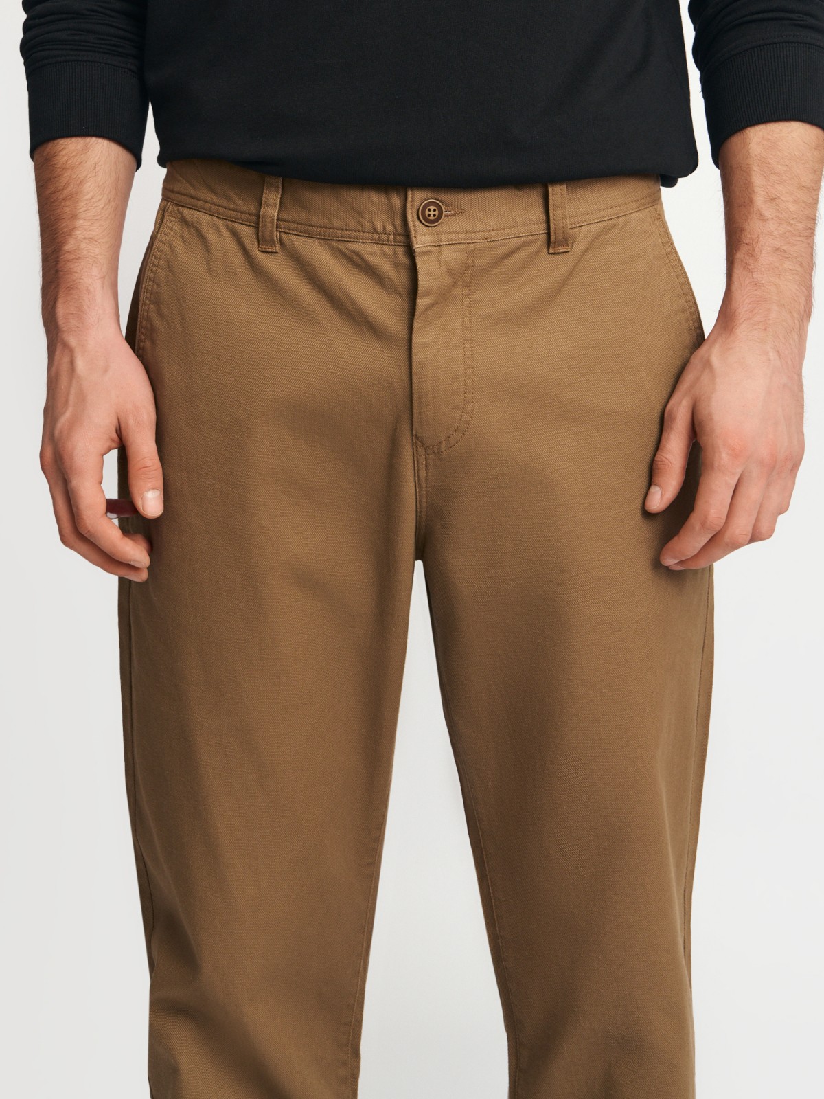Брюки силуэта Tapered из хлопка