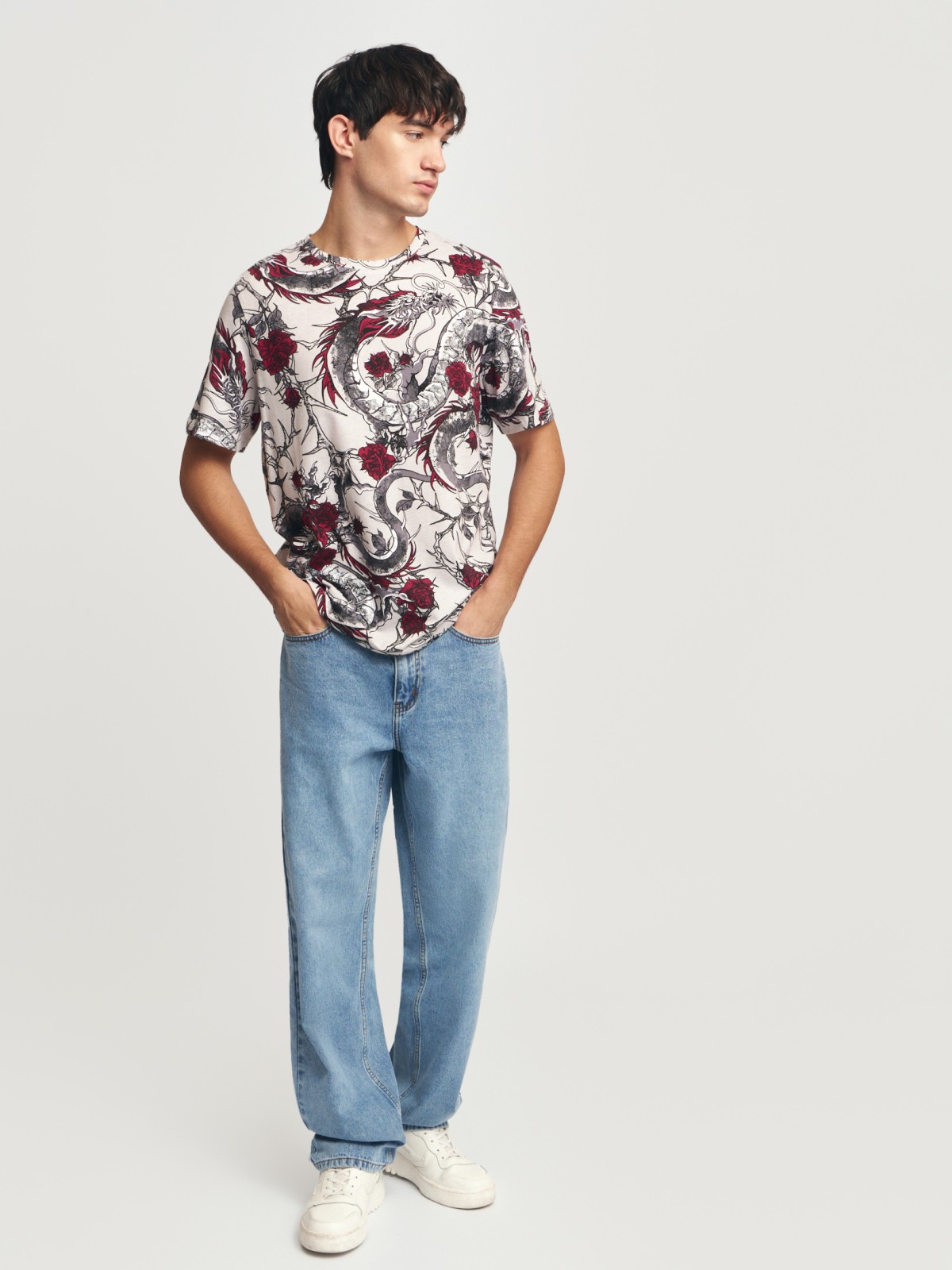 Футболка из хлопка с принтом