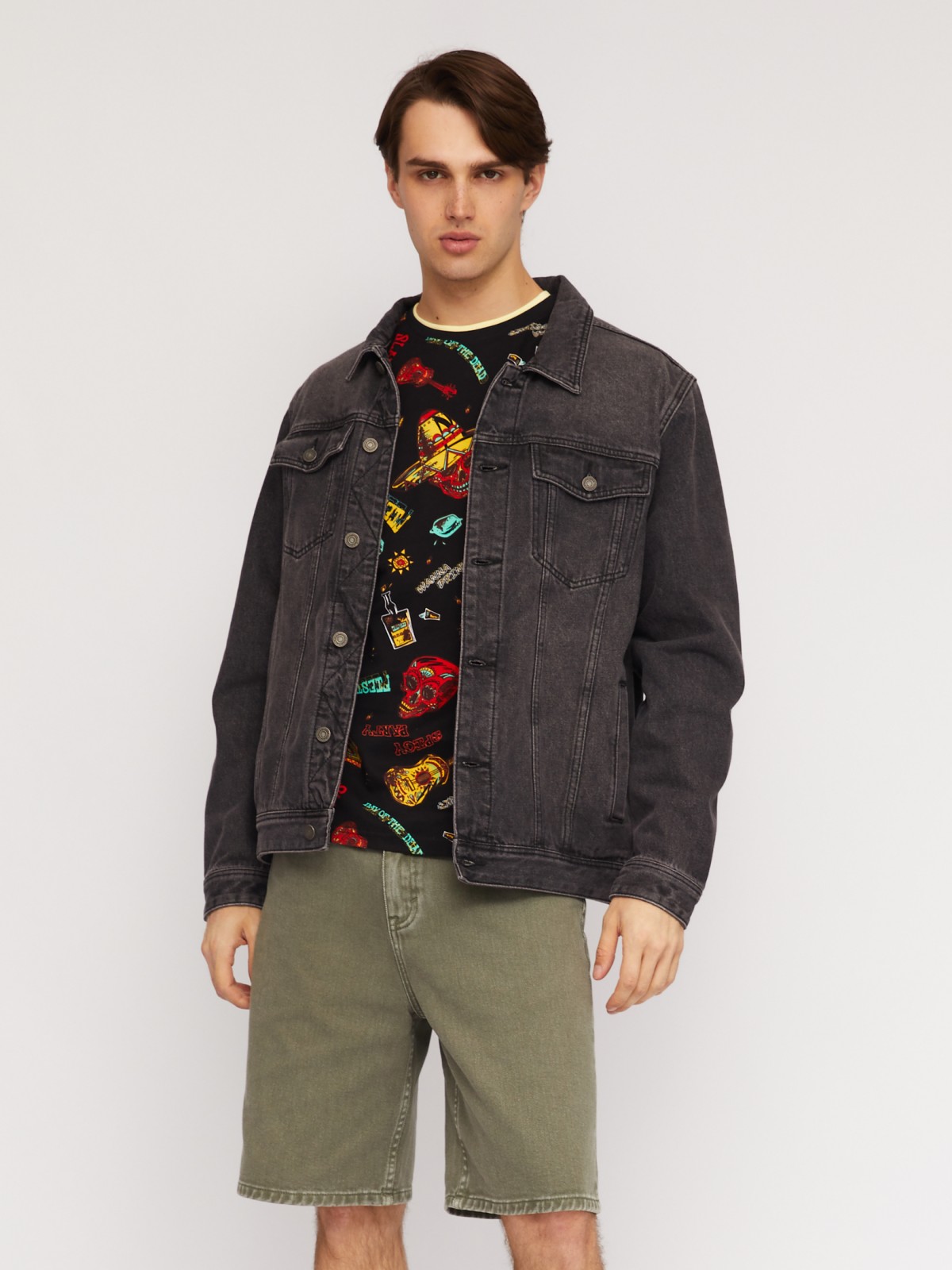 Футболка из хлопка с принтом