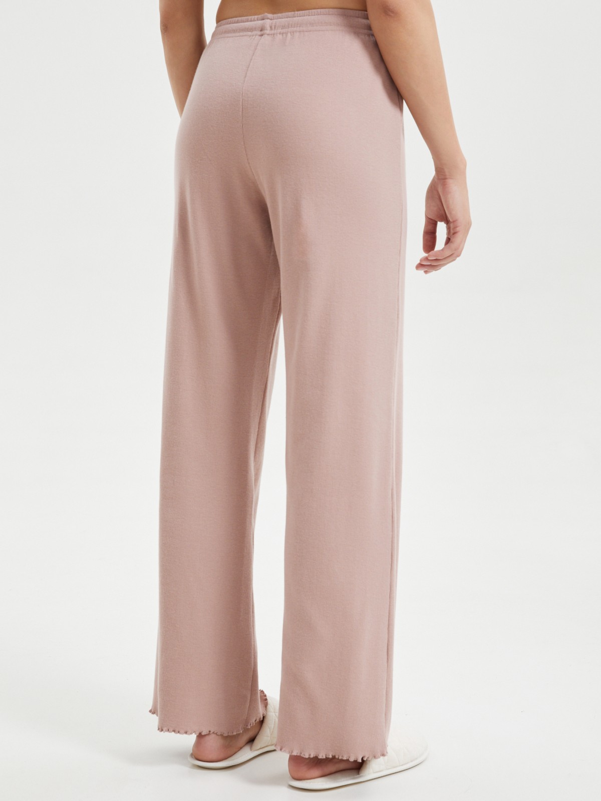 Штаны на резинке из хлопка с оборками