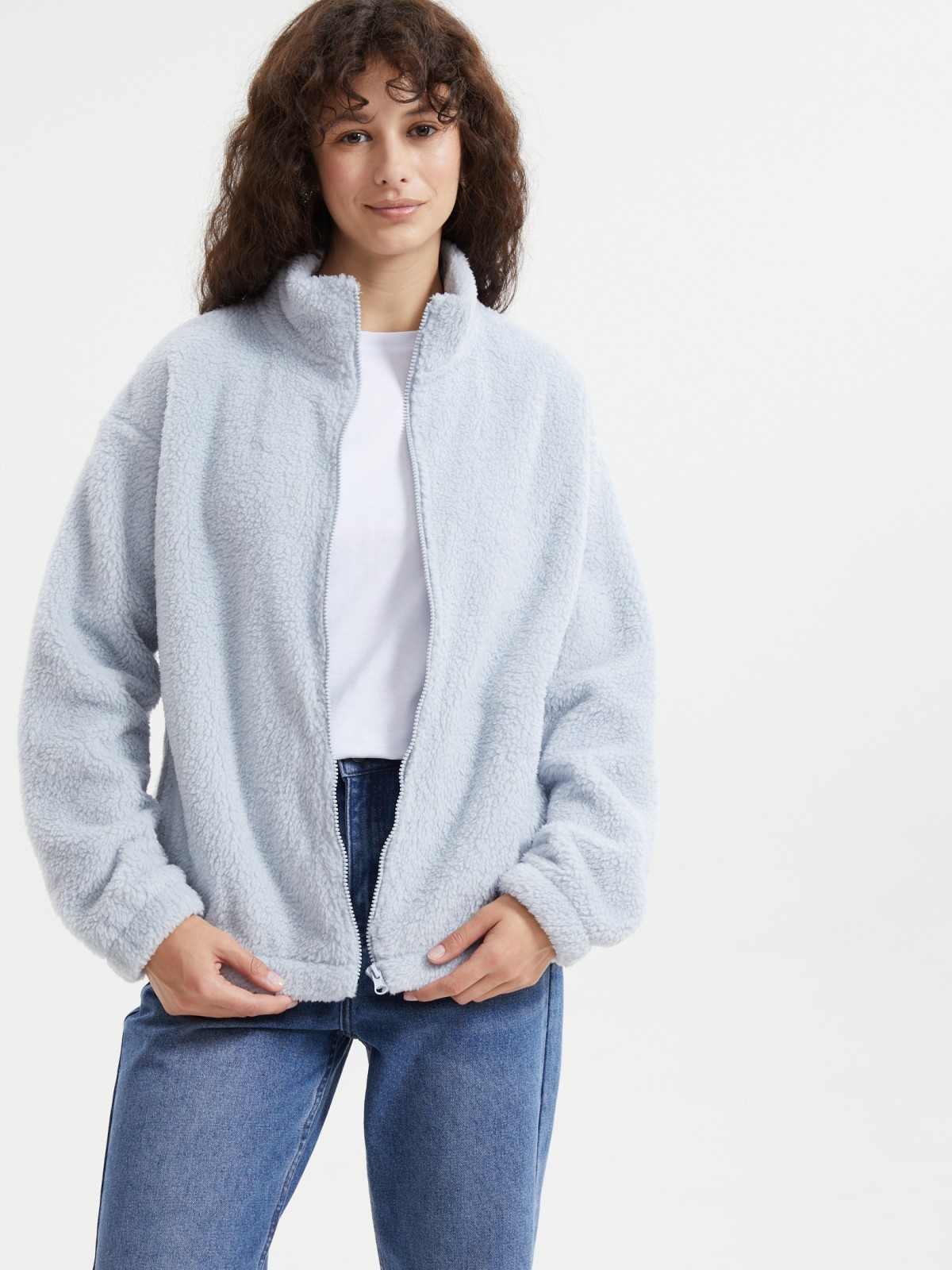 Толстовка из экомеха на молнии