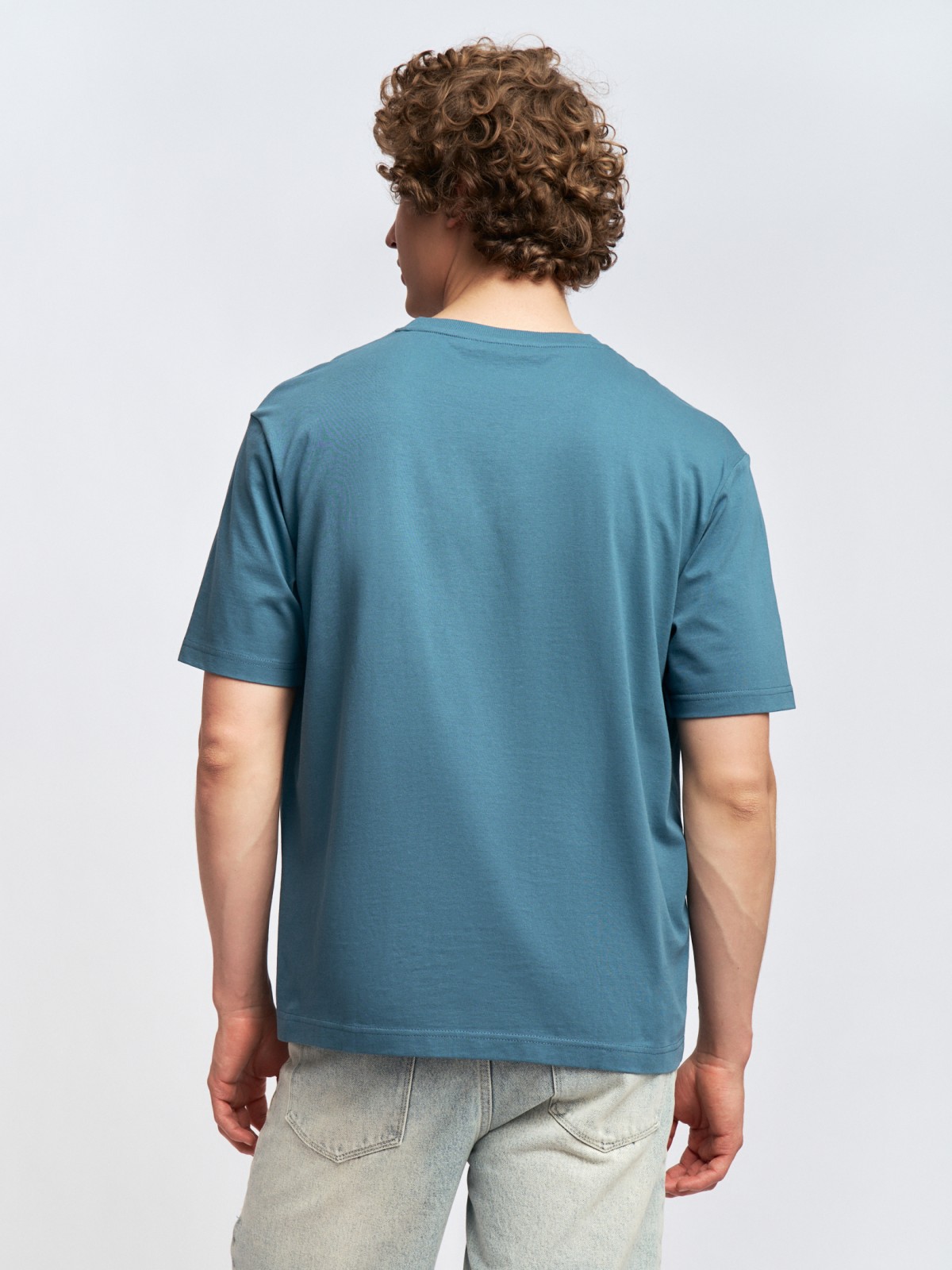 Футболка из хлопка с принтом-надписью