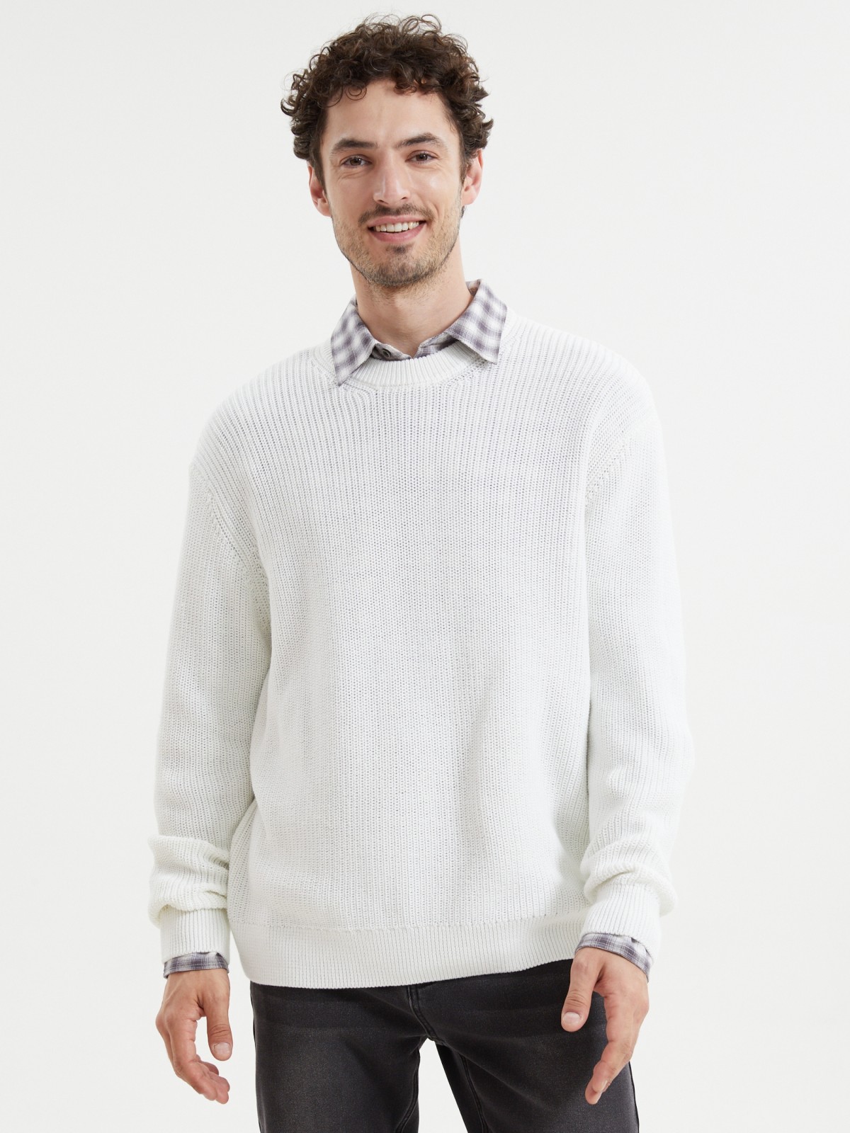 Вязаный джемпер с длинным рукавом