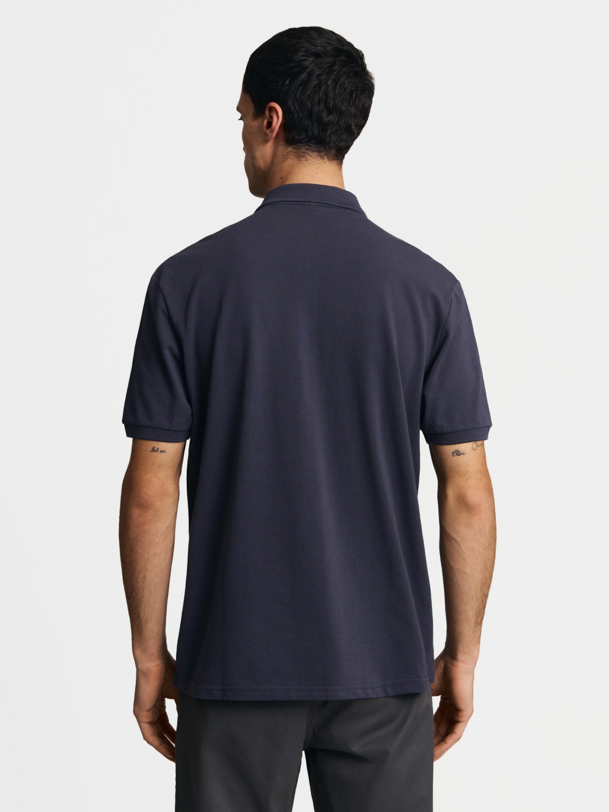 Футболка поло из хлопка однотонная