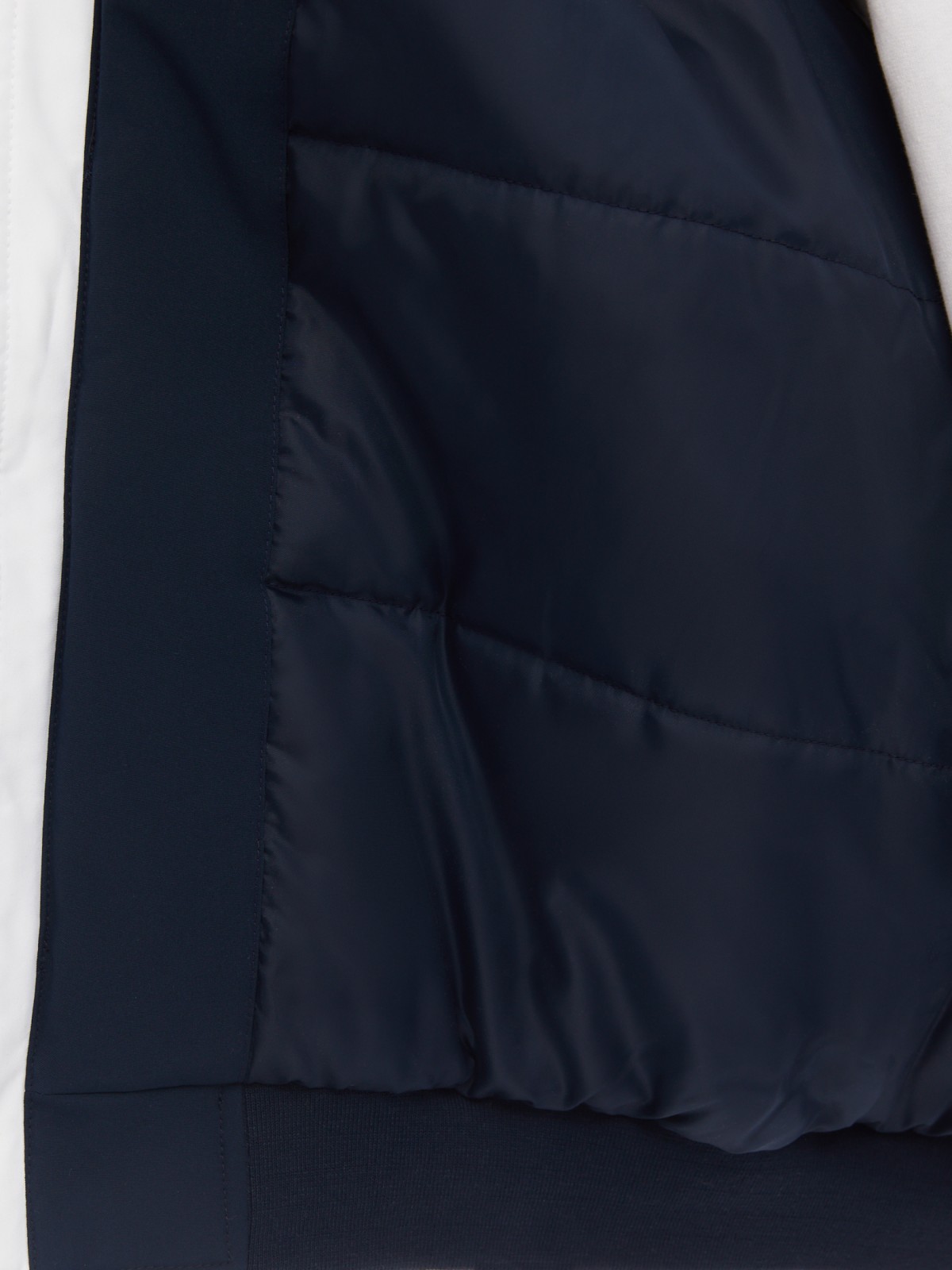 Утеплённая куртка-бомбер на синтепоне с капюшоном zolla 01412510L054, цвет синий, размер L - фото 5
