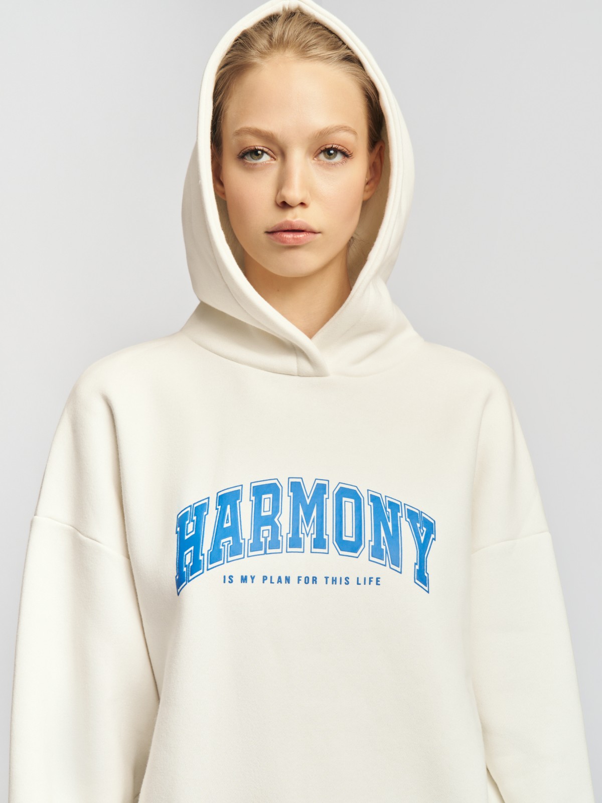 Утеплённый худи с начёсом и капюшоном