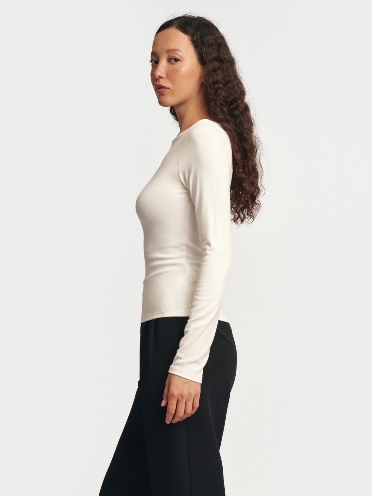 Трикотажный лонгслив из вискозы