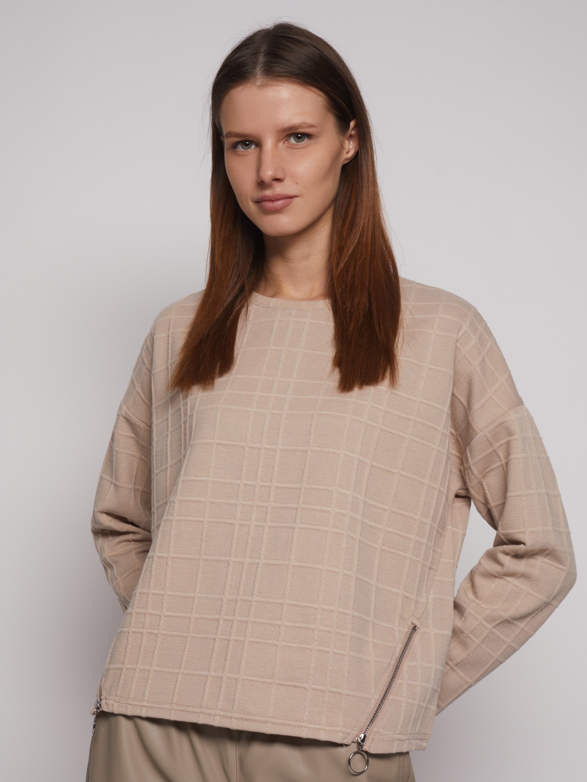 Трикотажный джемпер с молниями