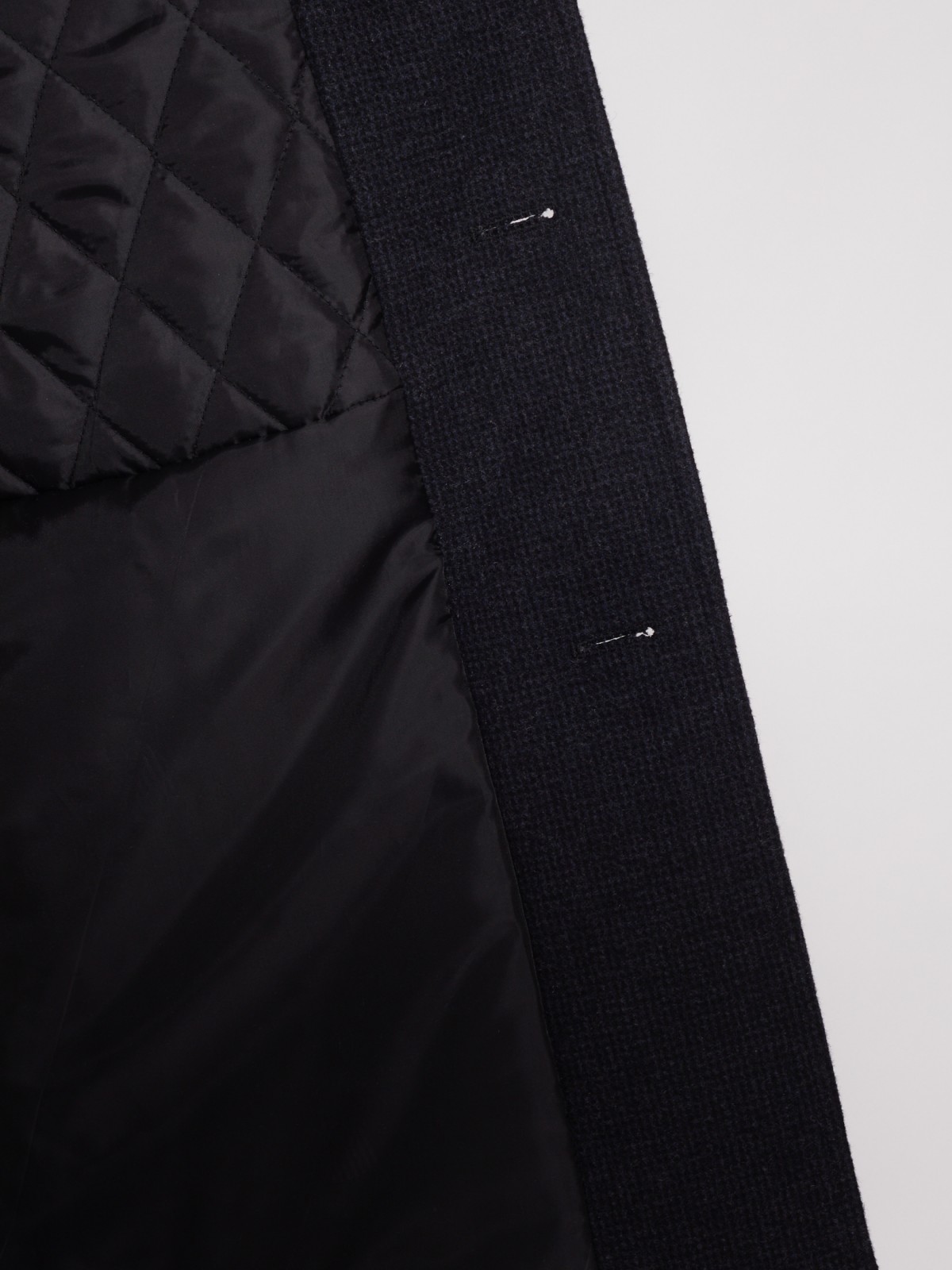 Утеплённое однобортное пальто zolla 012135839014, цвет темно-синий, размер S - фото 3