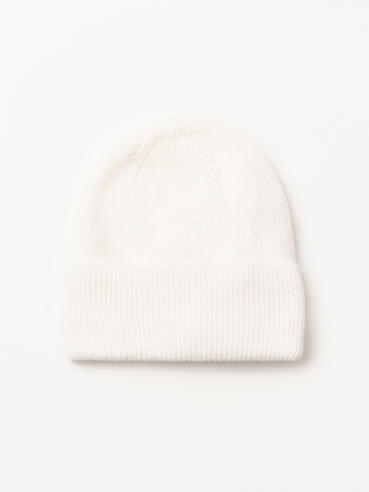 Вязаная шапка-бини на флисе