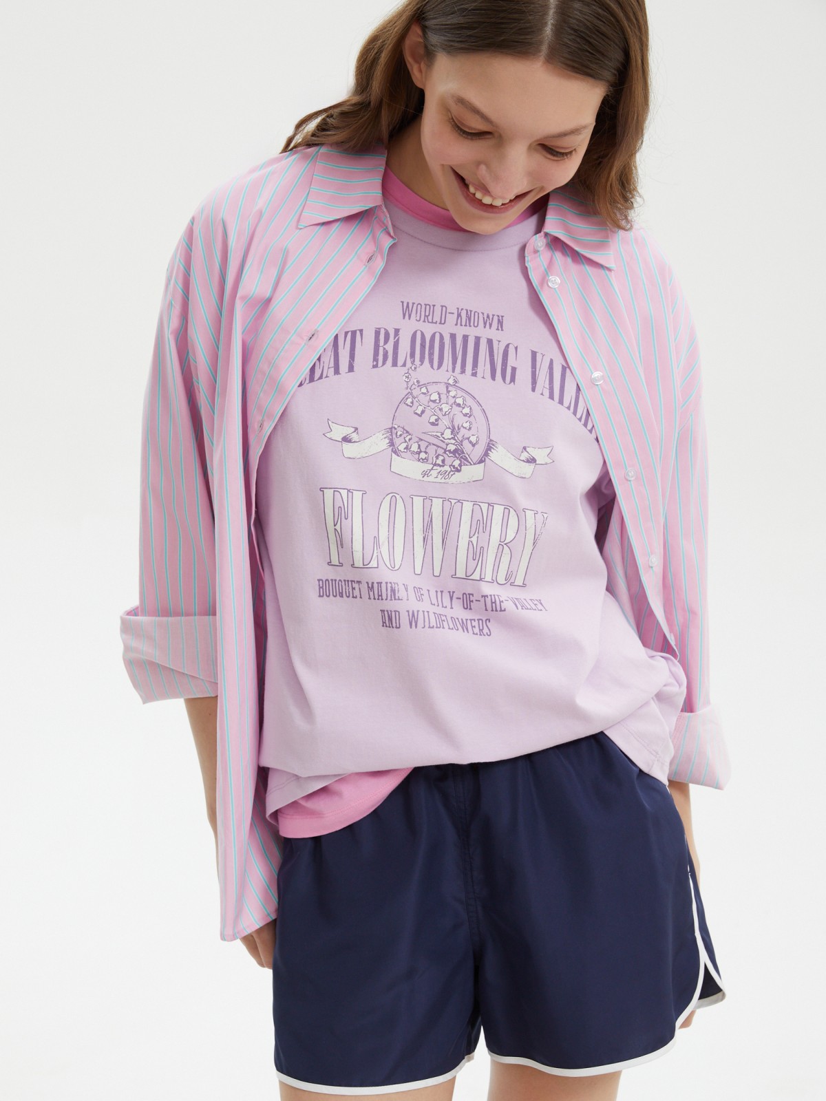 Футболка оверсайз из хлопка с надписью