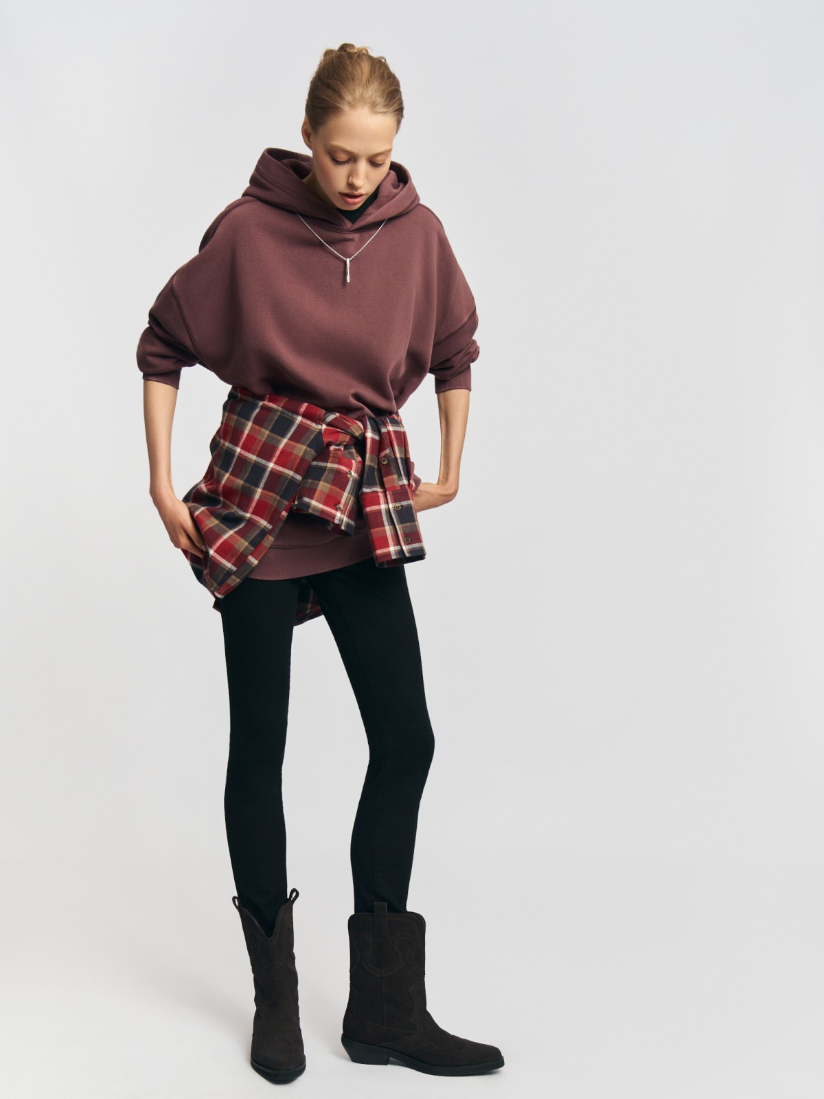 Джинсы силуэта Skinny с высокой посадкой